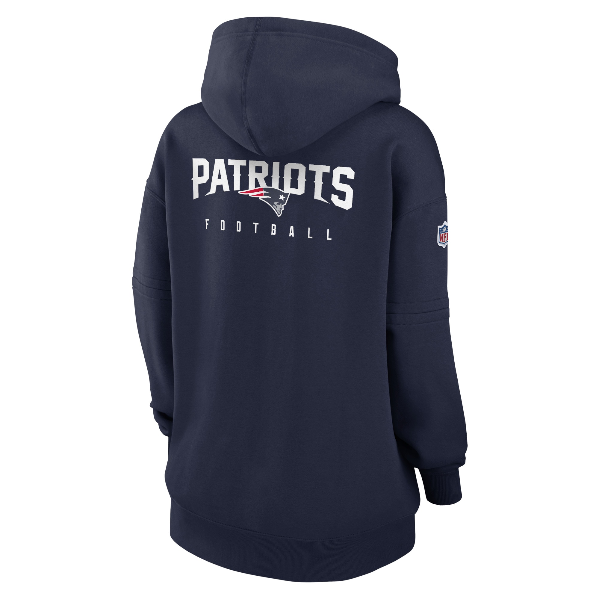 New England Patriots  Women's 2023 Sideline Club Fleece Pullover Hoodie - Navy