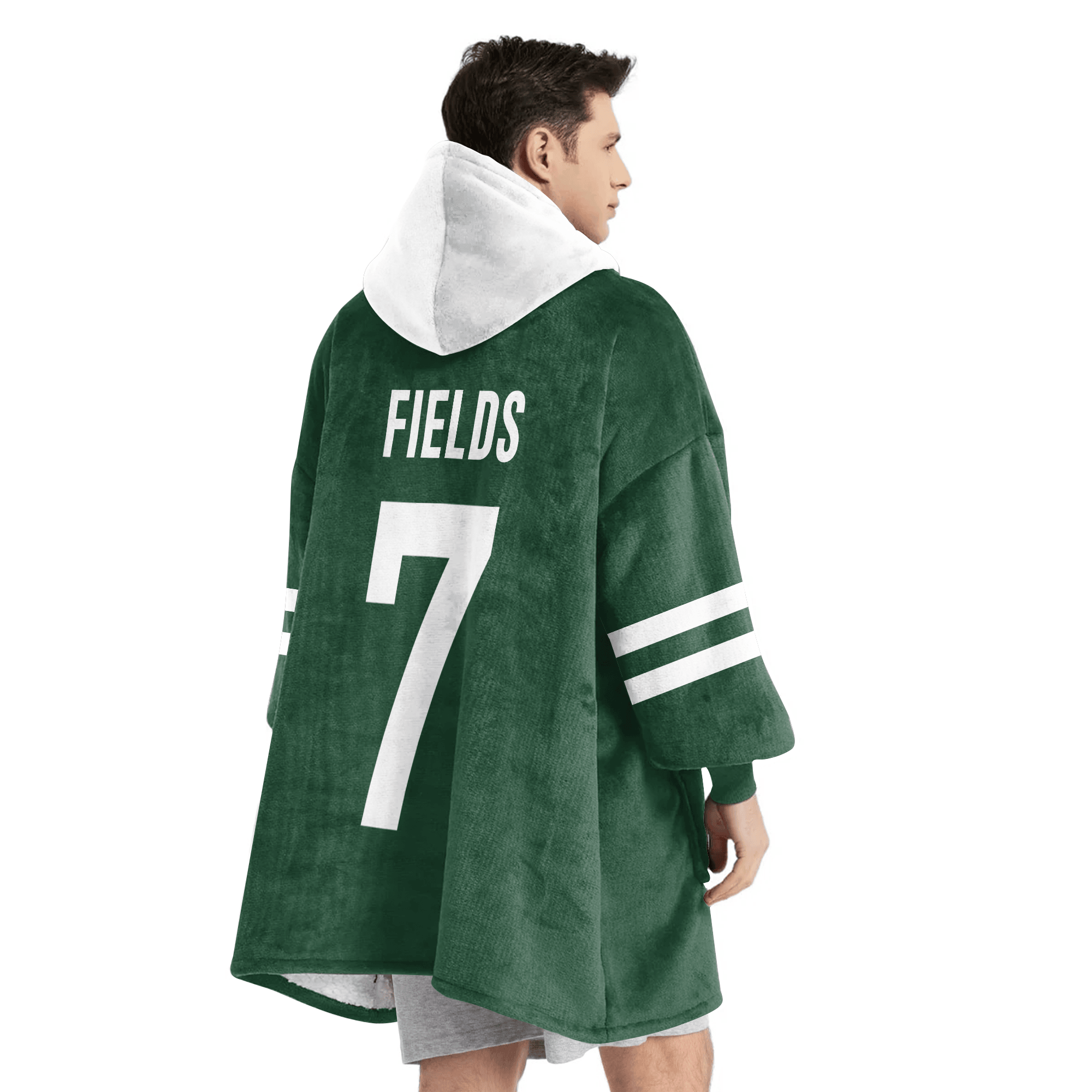 Adult J.F 7 Captain New York J Football Unisex Blanket Hoodie