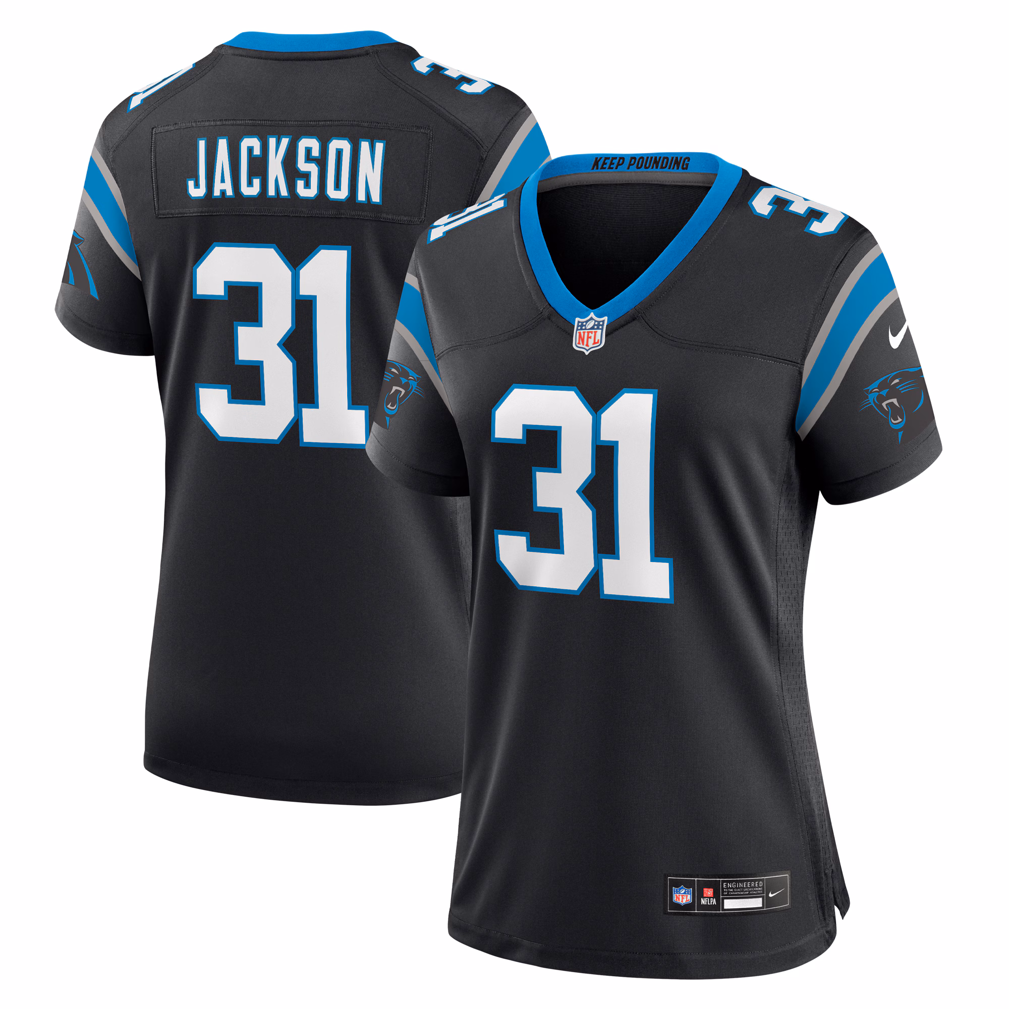 Lamar Jackson Carolina Panthers Women's  Game Jersey -  Black