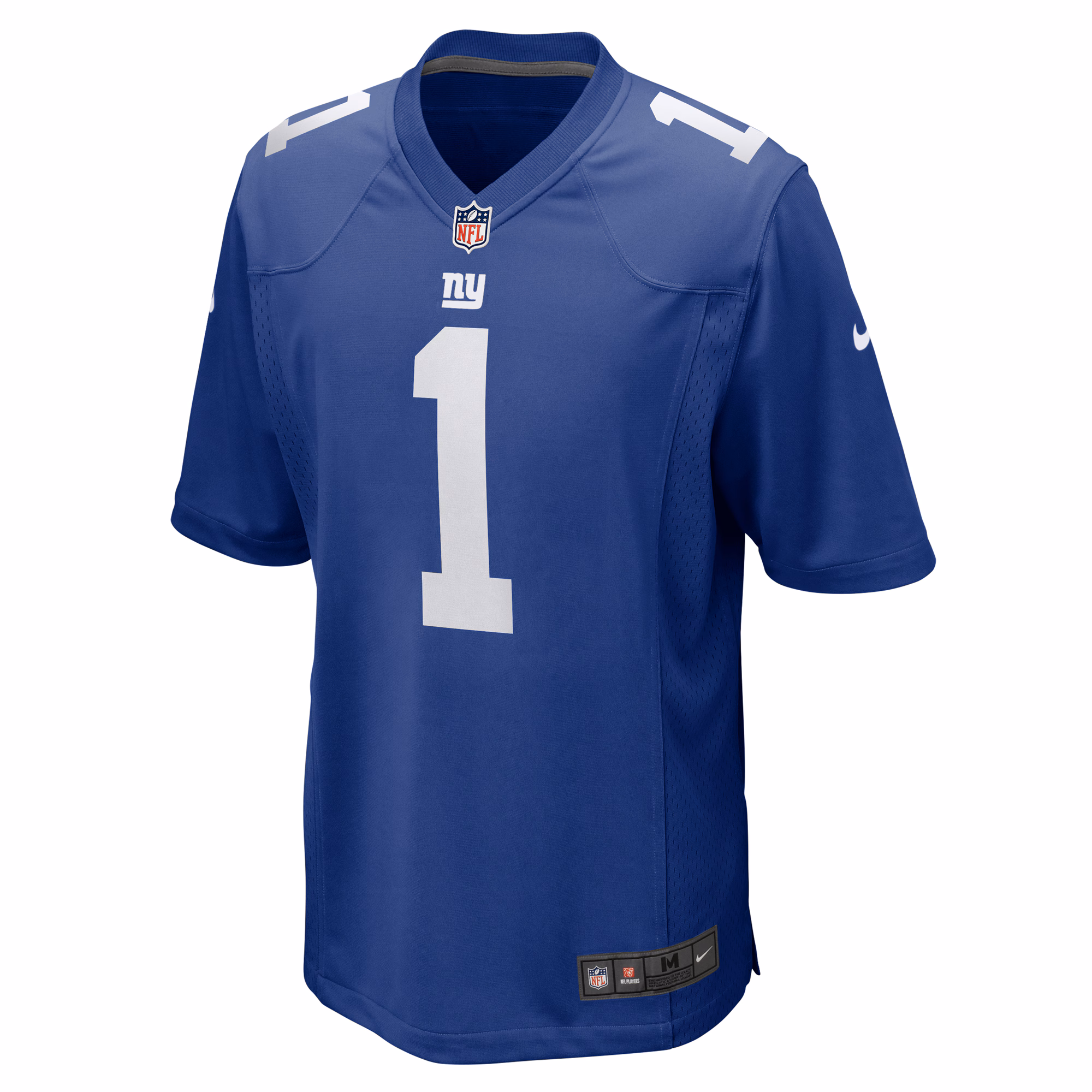 Malik Nabers #1 New York Giants 2025 NFL Draft First Round Pick Player Game Jersey - Royal