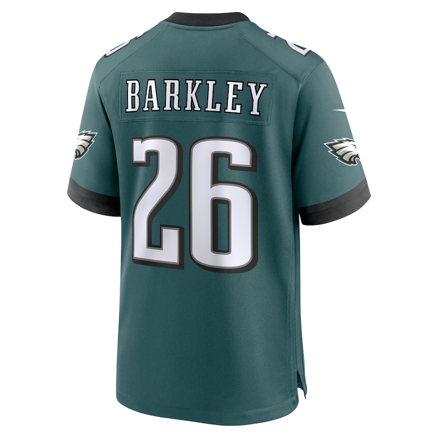 Men's Philadelphia Eagles #26 Saquon Barkley Midnight Green Game Player Jersey