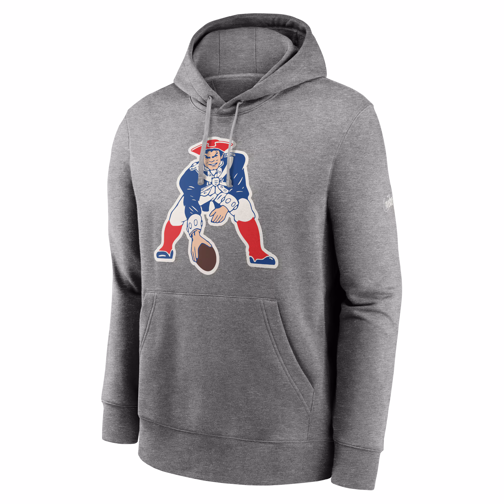 New England Patriots Rewind Club Fleece Pullover Hoodie - Heathered Gray