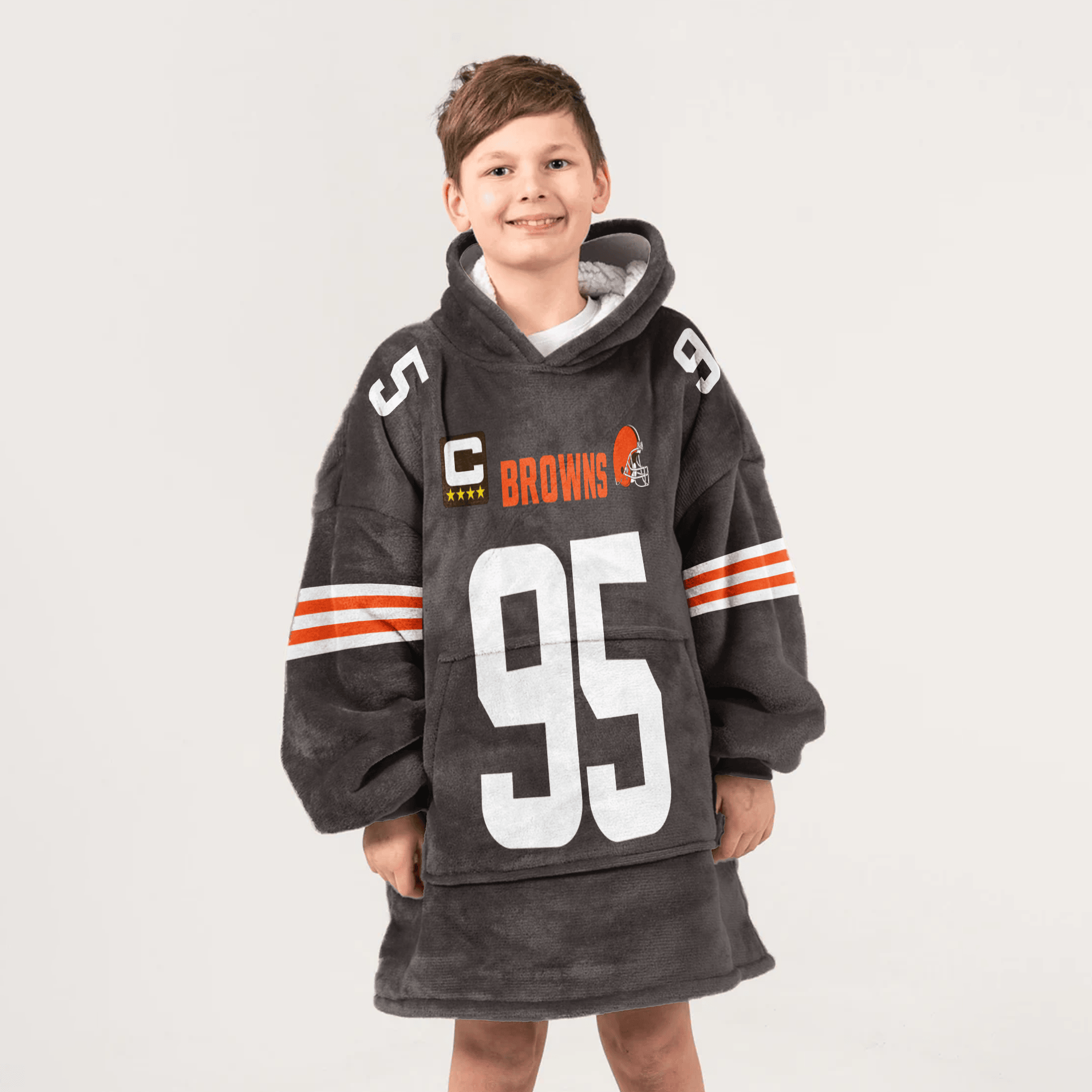 Kid M.G 95 Captain Cleveland Football Unisex Blanket Hoodie