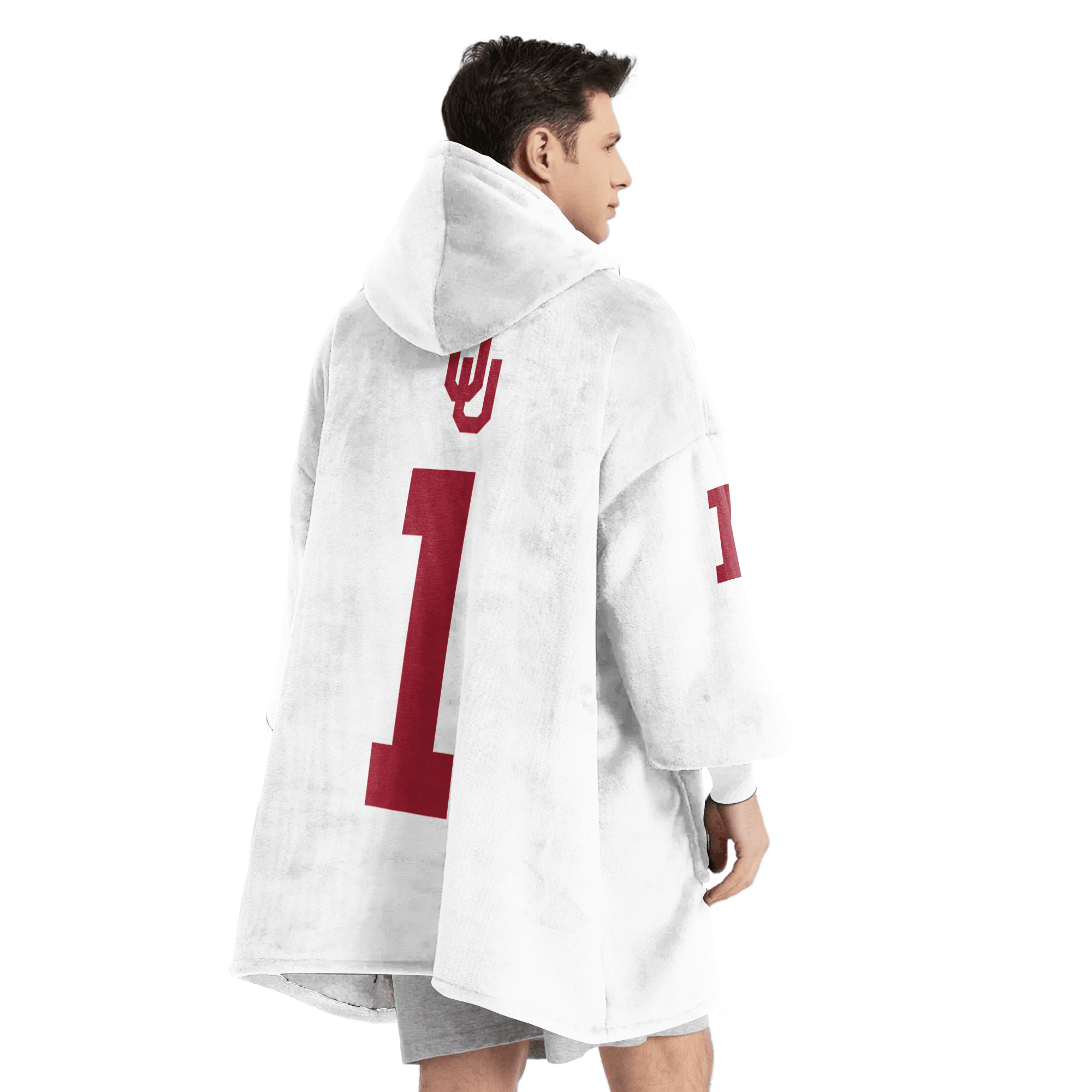 Adult #1 Oklahoma Football Unisex Blanket Hoodie
