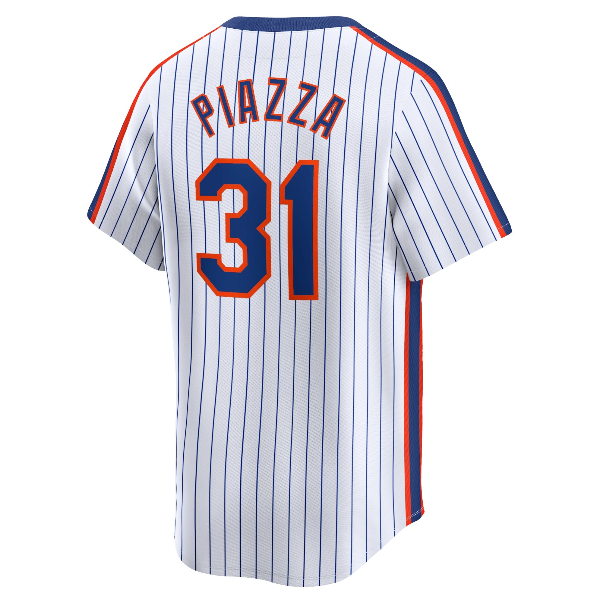 Men's New York Mets Mike Piazza  White Throwback Cooperstown Limited Jersey