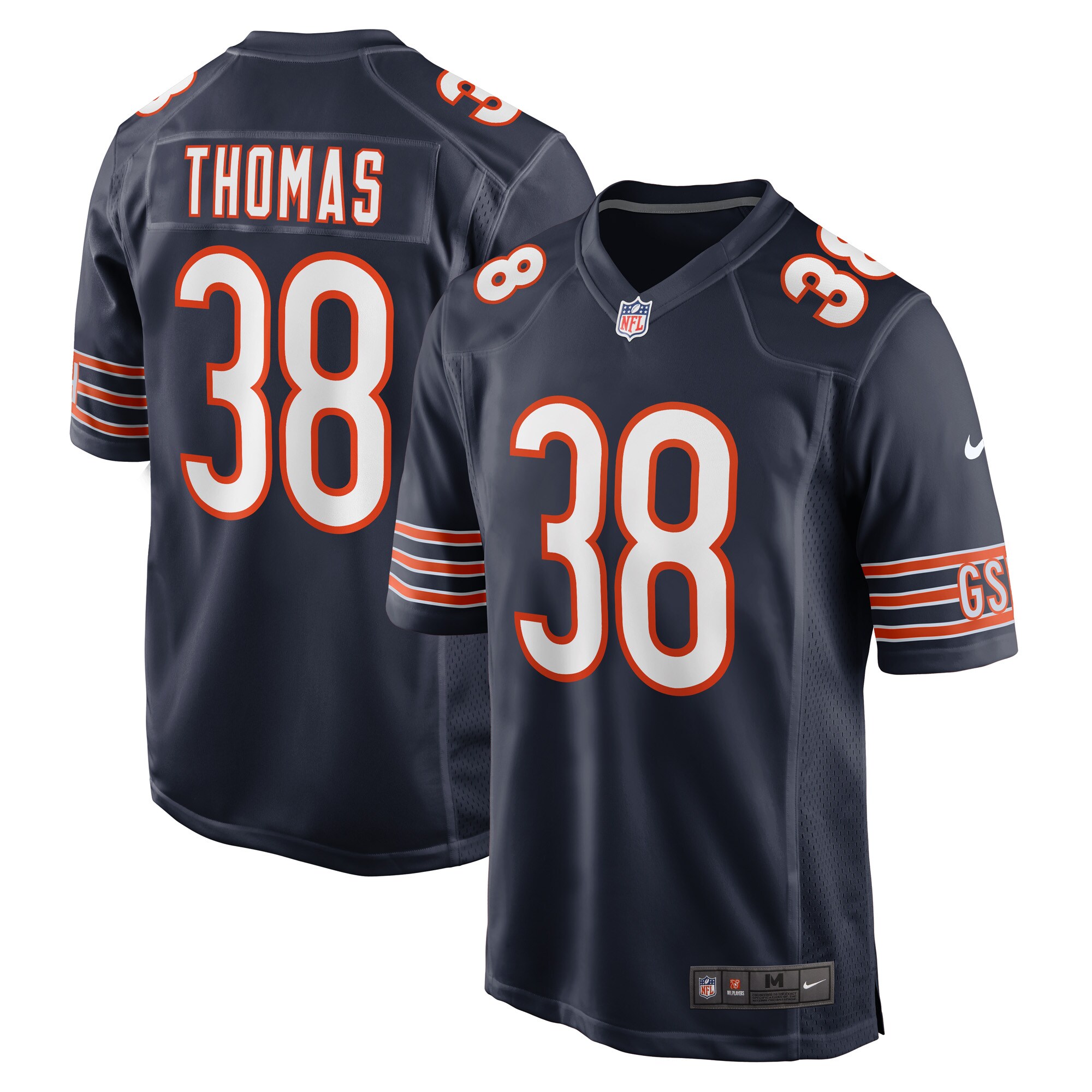 A.J. Thomas Chicago Bears  Game Player Jersey - Navy