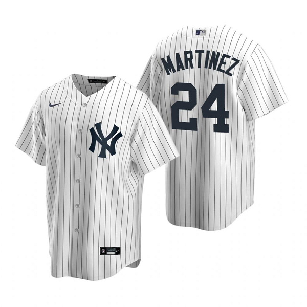 Men's New York Yankees #24 Tino Martinez  White MLB Jersey