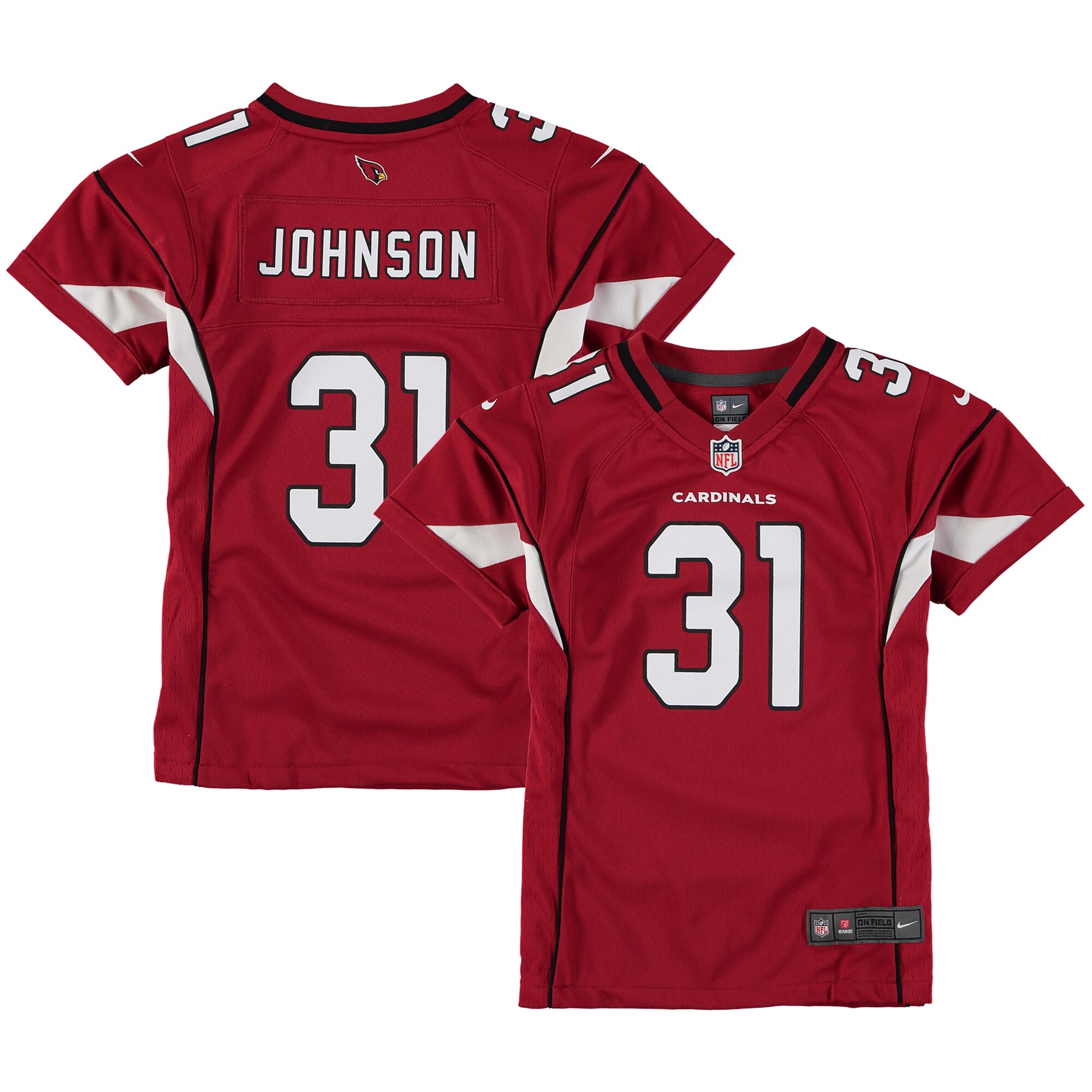 David Johnson Arizona Cardinals  Girls Youth Game Jersey - Cardinal