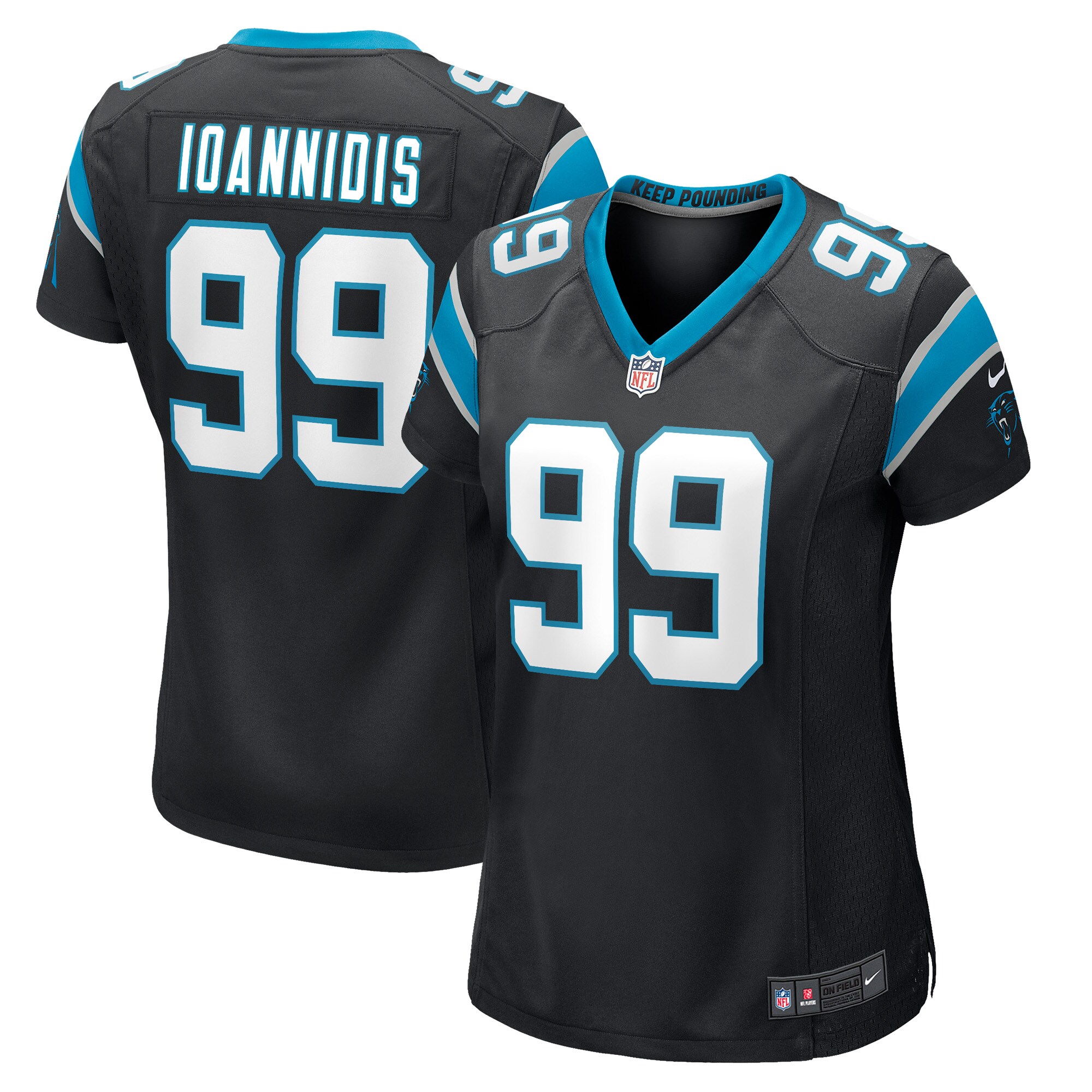 Matt Ioannidis Carolina Panthers  Women's Game Player Jersey - Black