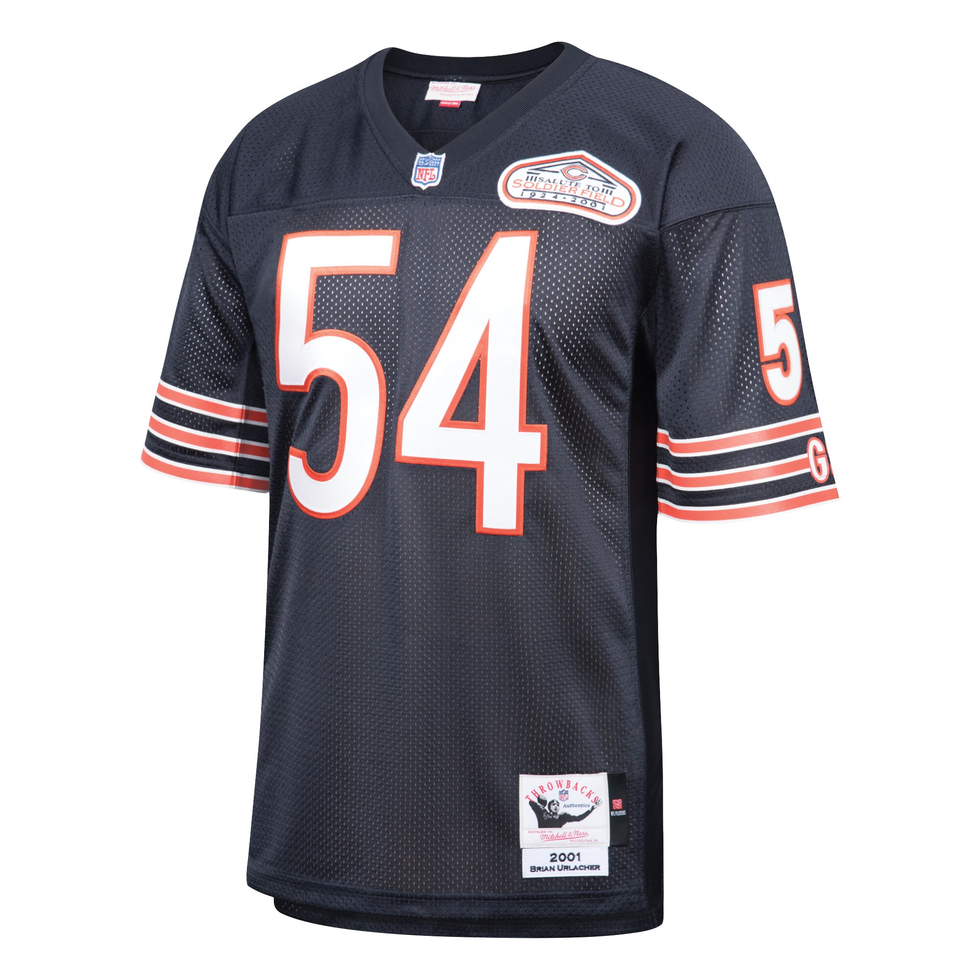 Brian Urlacher Chicago Bears  2001 Authentic Throwback Retired Player Jersey - Navy