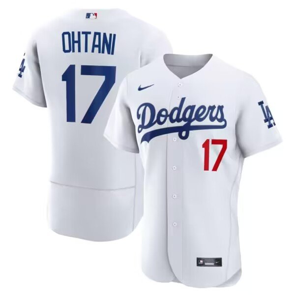 Men's Los Angeles Dodgers #17 Shohei Ohtani Flexbase  White Jersey