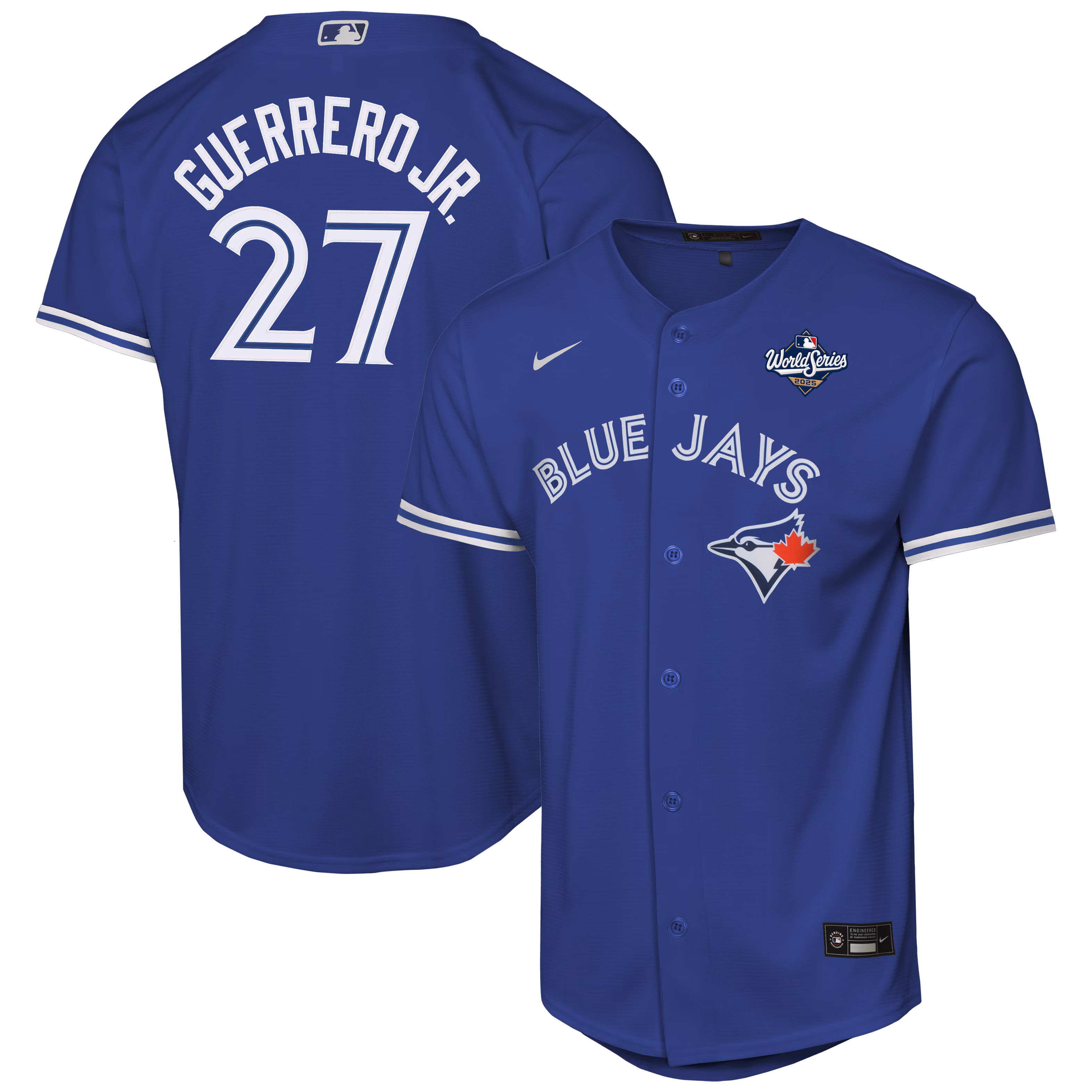 Vladimir Guerrero Jr. #27 Toronto Blue Jays Youth 2025 World Series Alternate Replica Jersey - Royal