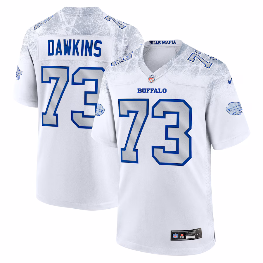 Dion Dawkins #73 Buffalo Bills 2025 Rivalries Collection Game Jersey - White