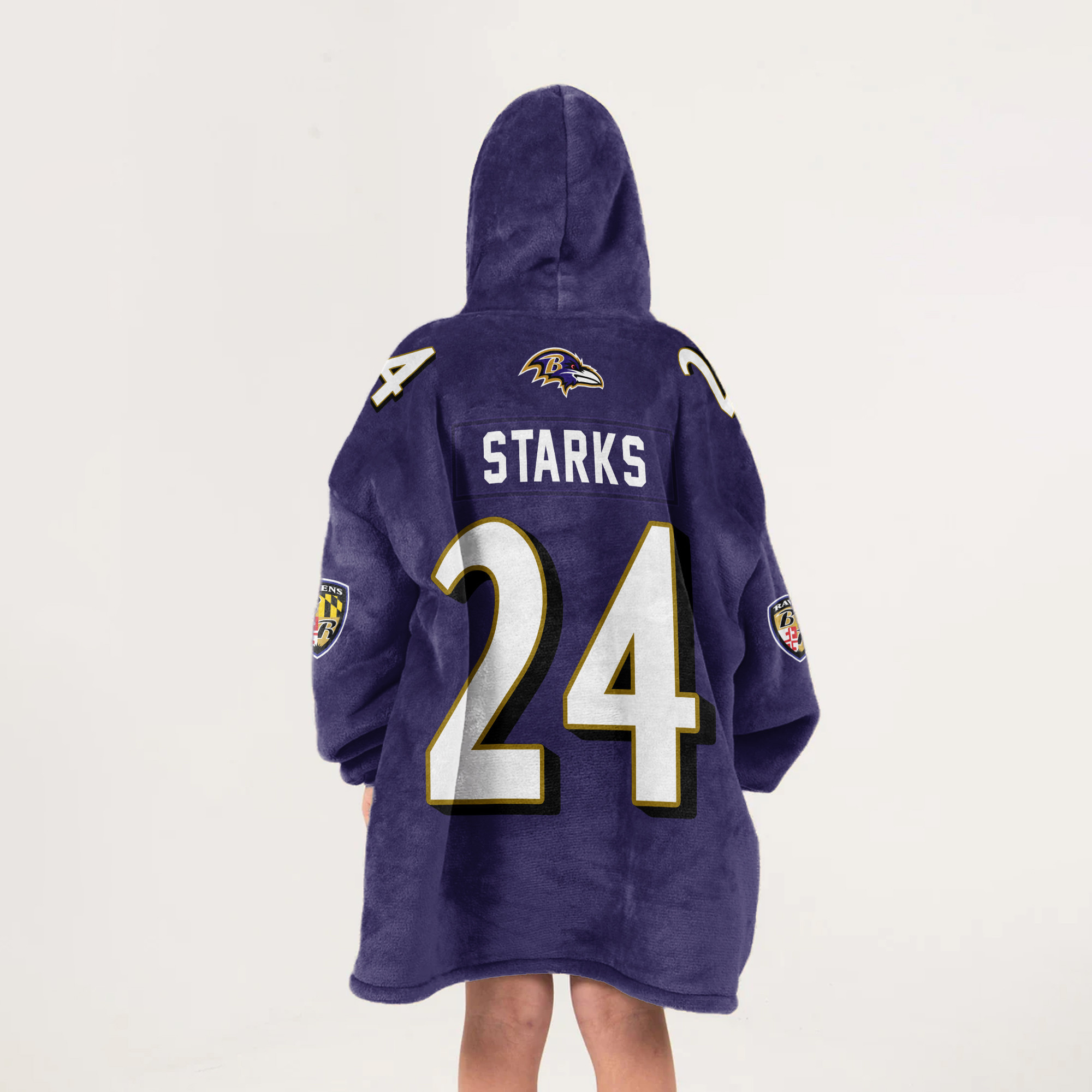 Kid 24 Baltimore Football Unisex Blanket Hoodie