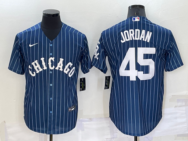 Men's  Chicago White Sox #45 Michael  Blue Throwback MLB Cool Base Jersey