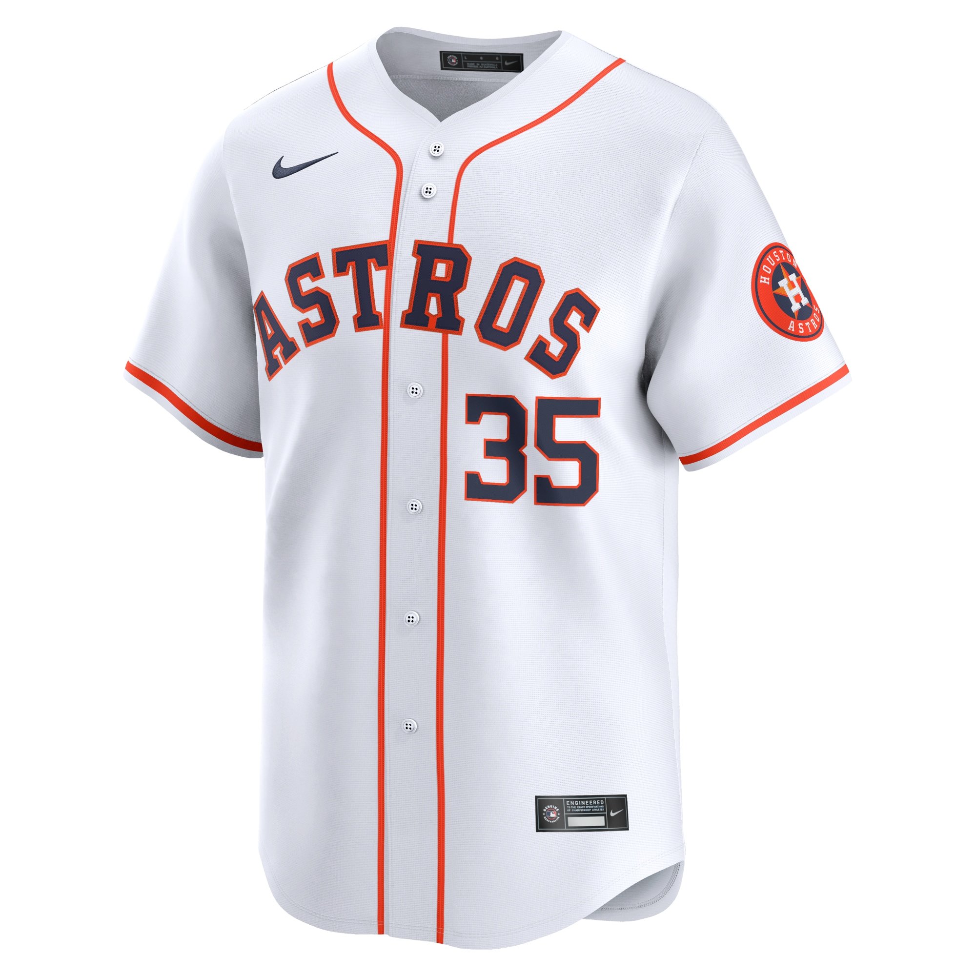 Men's Houston Astros Justin Verlander  White Home Limited Player Jersey
