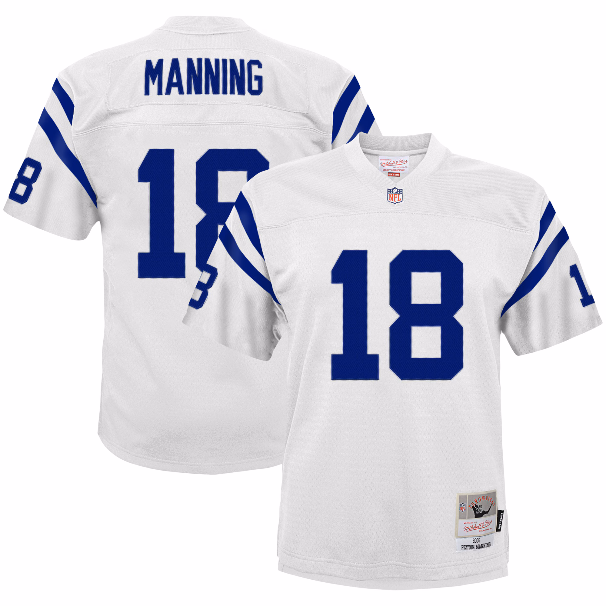 Peyton Manning Indianapolis Colts Youth 1998 Legacy Retired Player Jersey - Royal