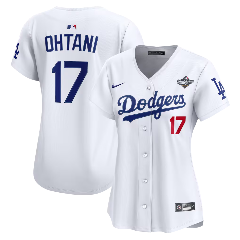 Shohei Ohtani #17 Los Angeles Dodgers Women's 2025 World Series Home Limited Jersey - White