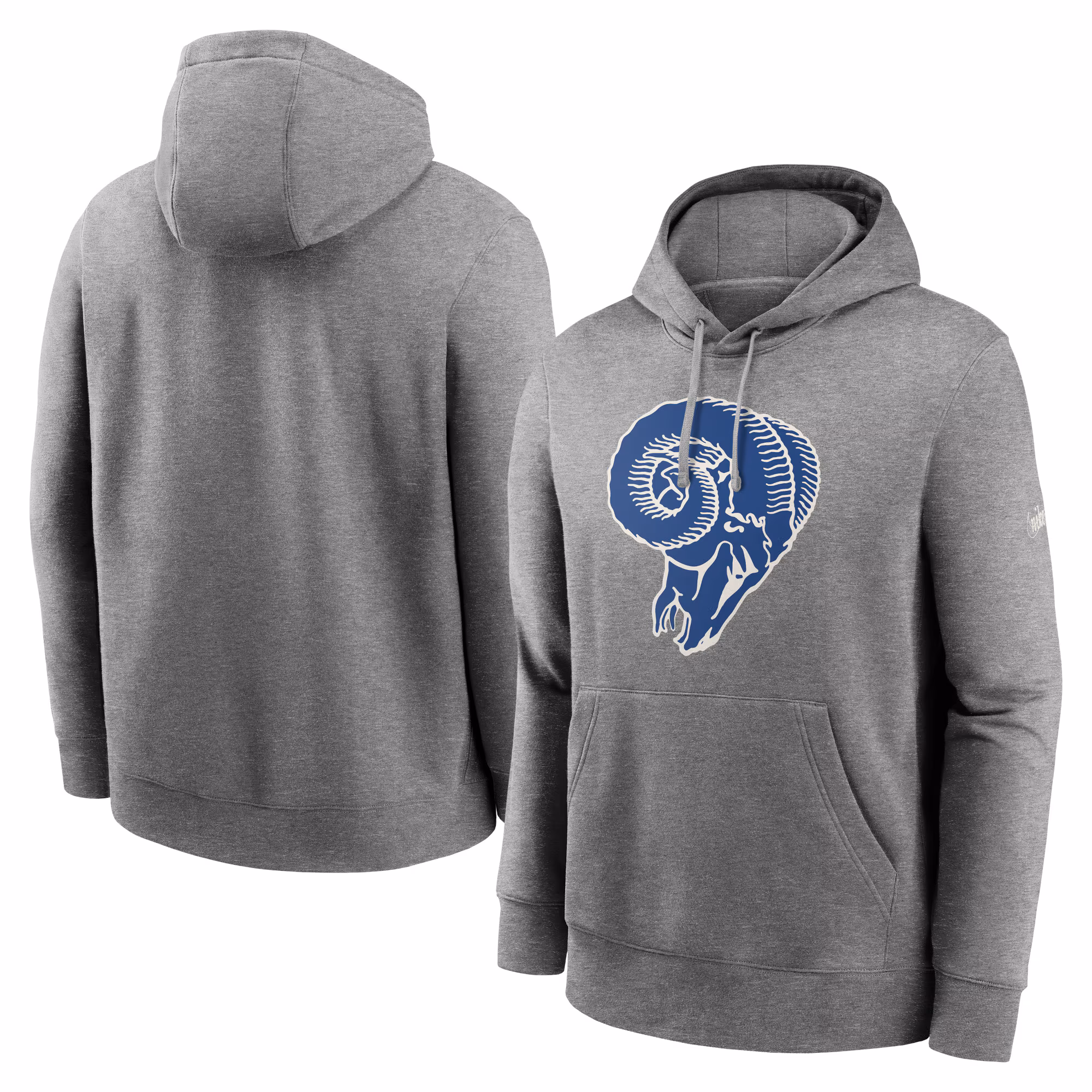Los Angeles Rams Rewind Club Fleece Pullover Hoodie - Heathered Gray