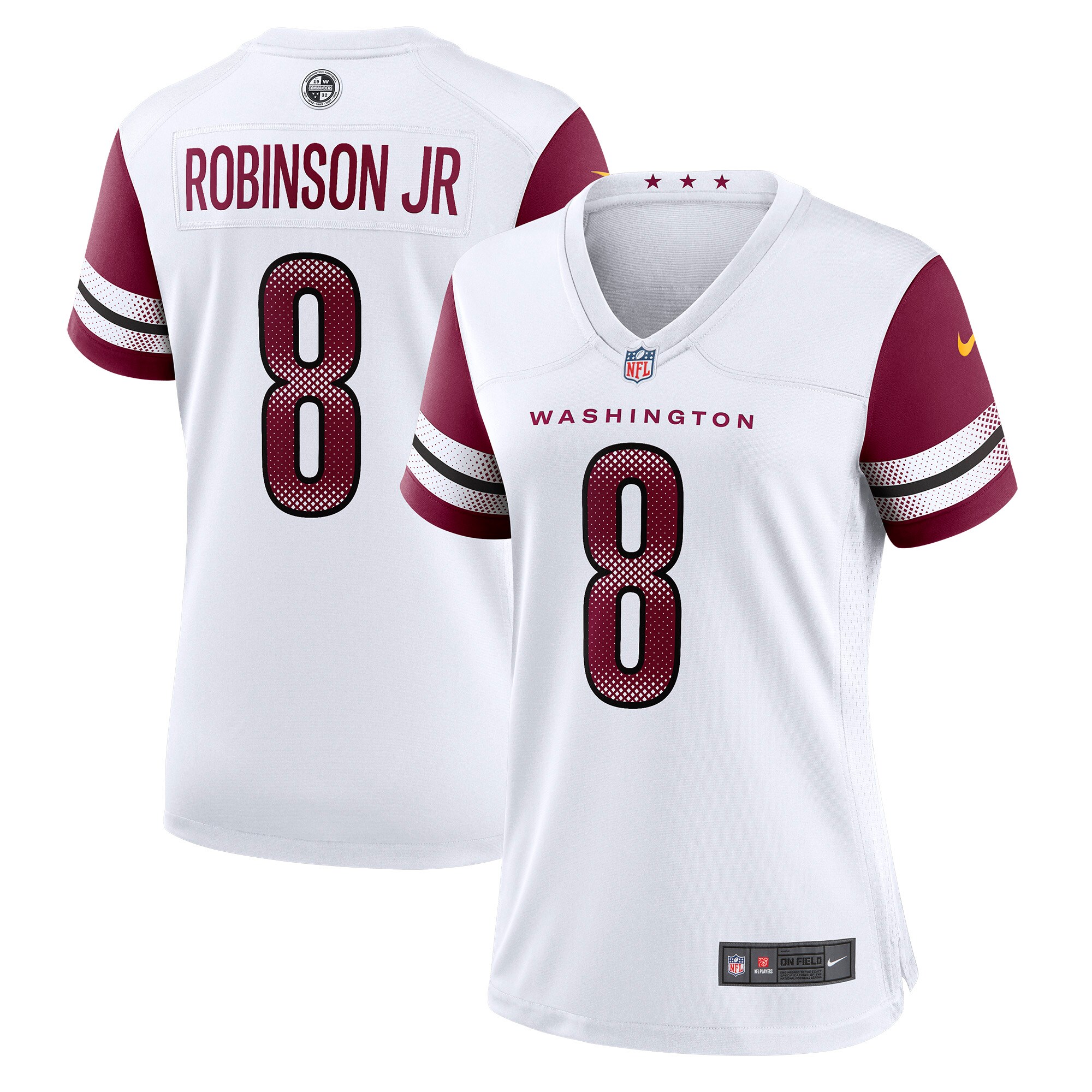 Brian Robinson Jr. Washington Commanders  Women's Away Game Player Jersey - White
