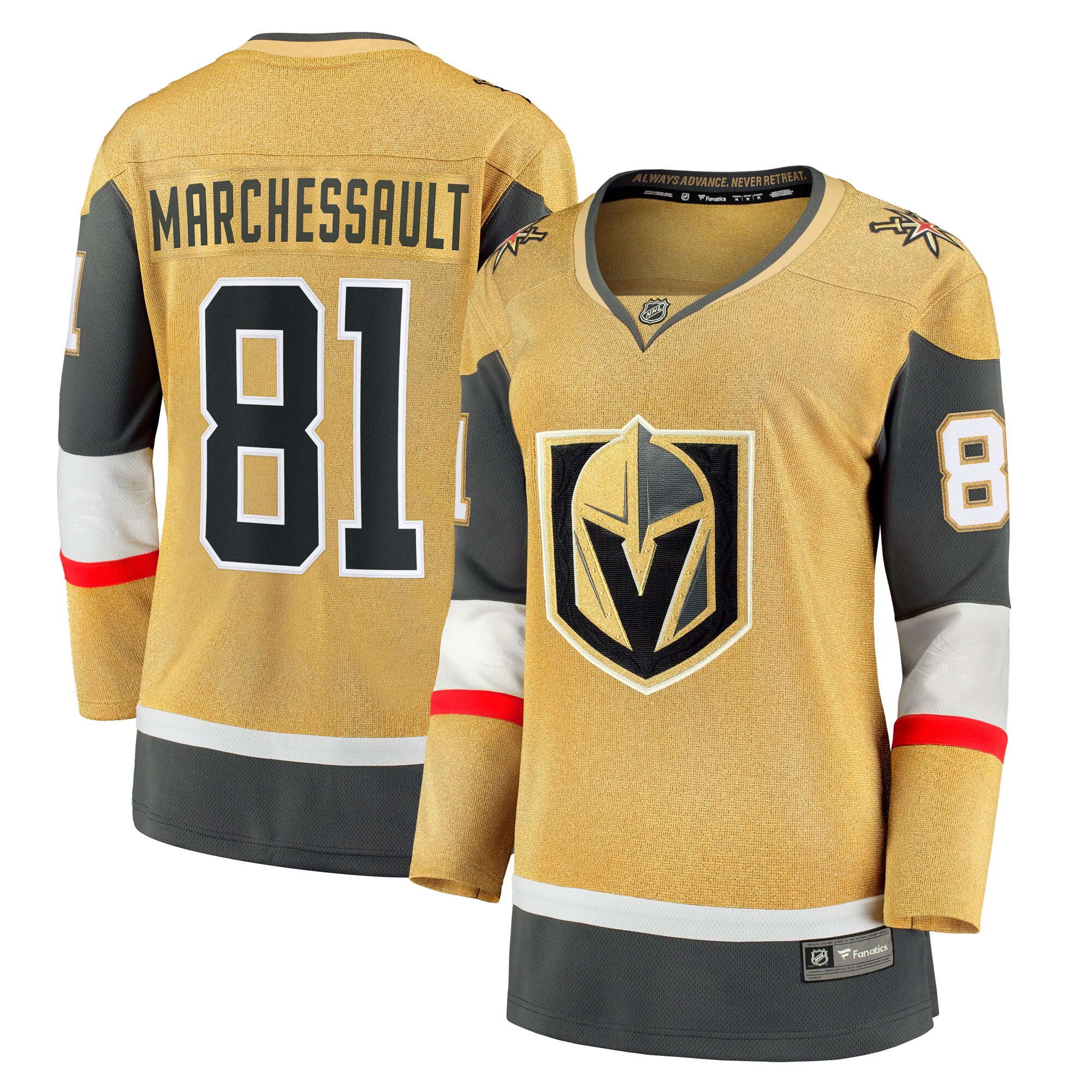 Jonathan Marchessault Vegas Golden Knights Women's Home Breakaway Jersey - Gold