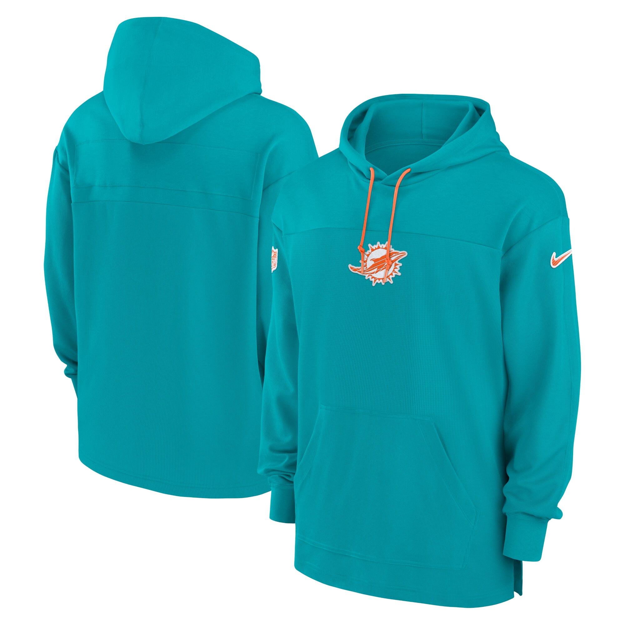Miami Dolphins Sideline Jersey Performance Pullover Hoodie - Aqua