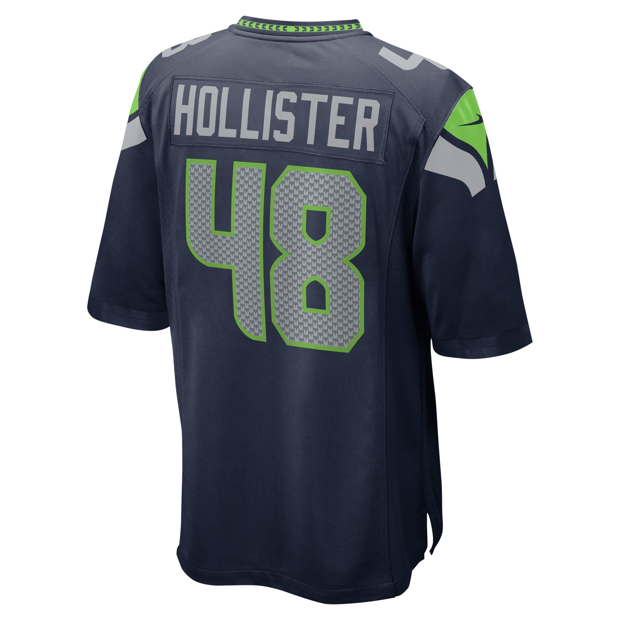Jacob Hollister Seattle Seahawks  Home Game Player Jersey - College Navy