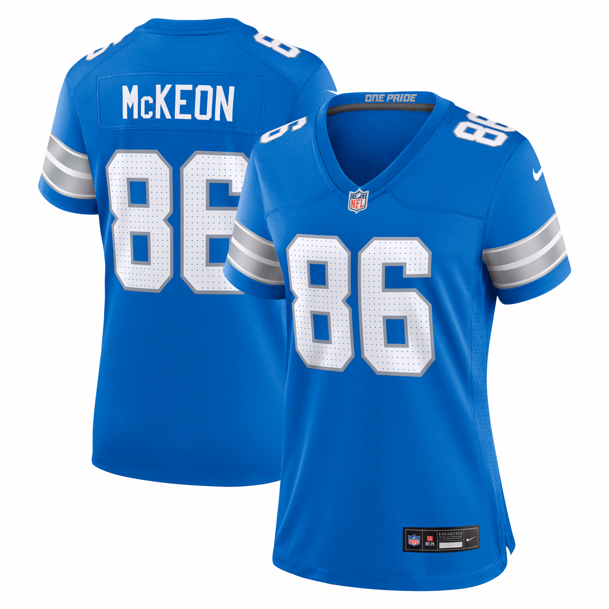 Sean McKeon Detroit Lions Women's Game Jersey -  Blue