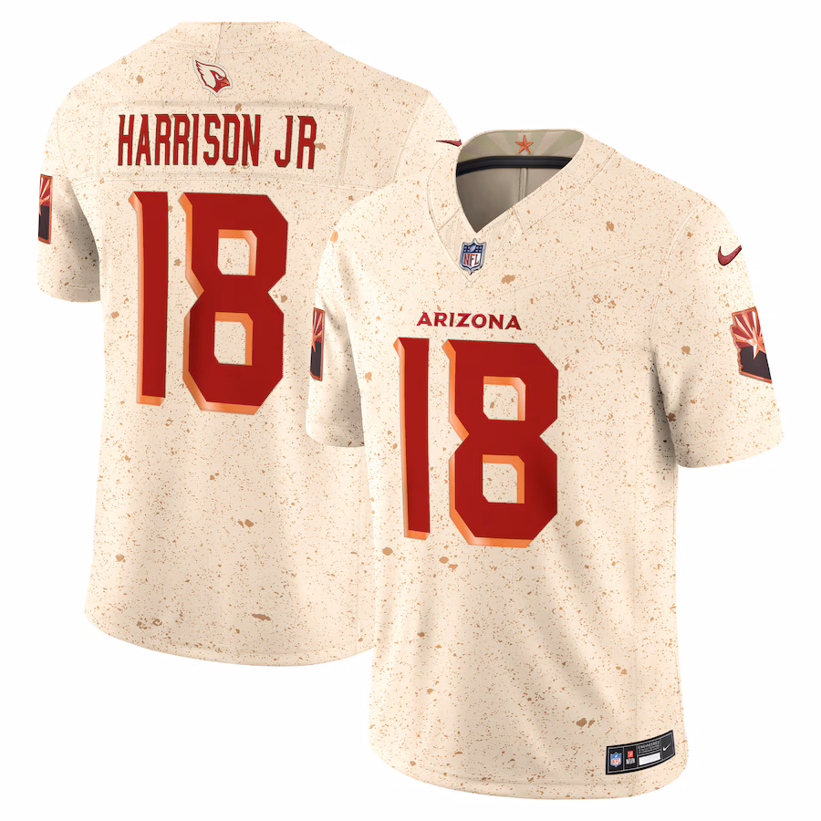 Marvin Harrison Jr. #18 Arizona Cardinals 2025 Rivalries Collection Limited Jersey - Natural