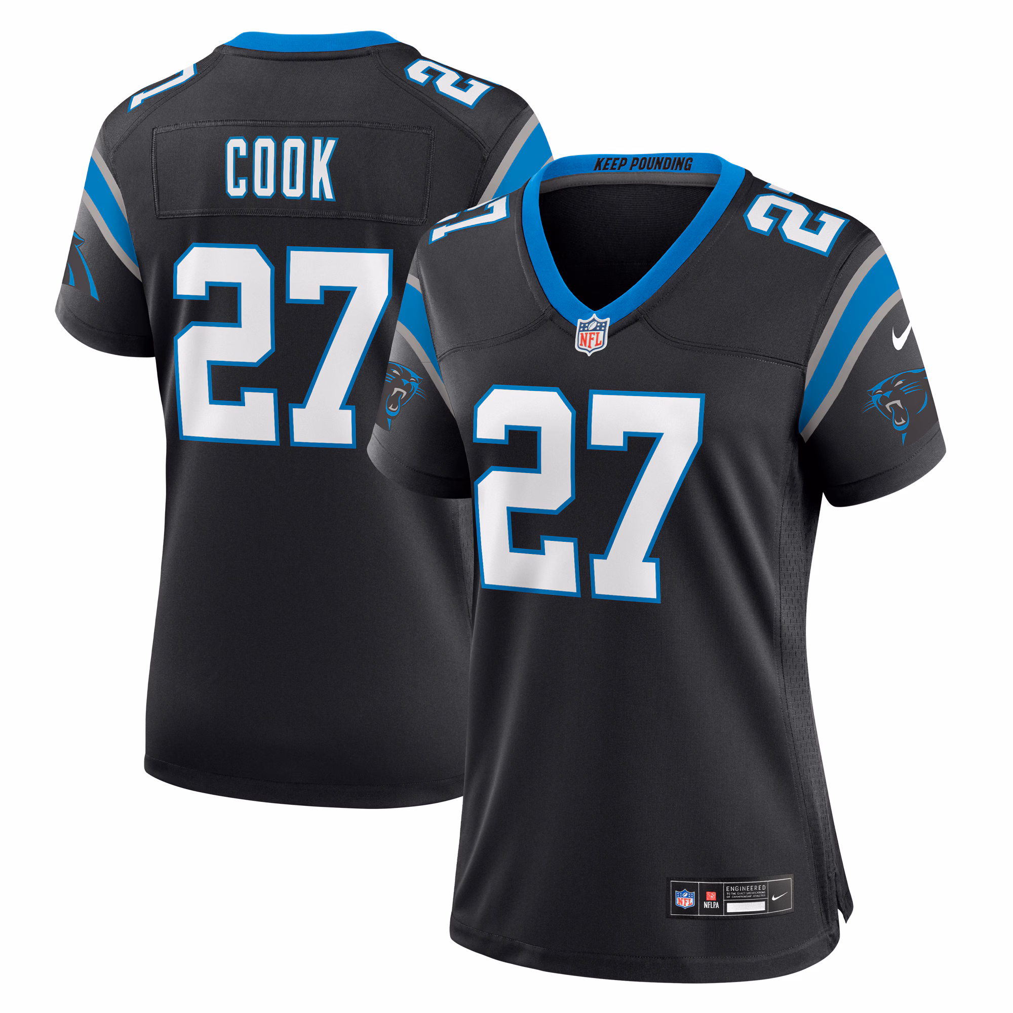 Alex Cook Carolina Panthers Women's  Game Jersey -  Black