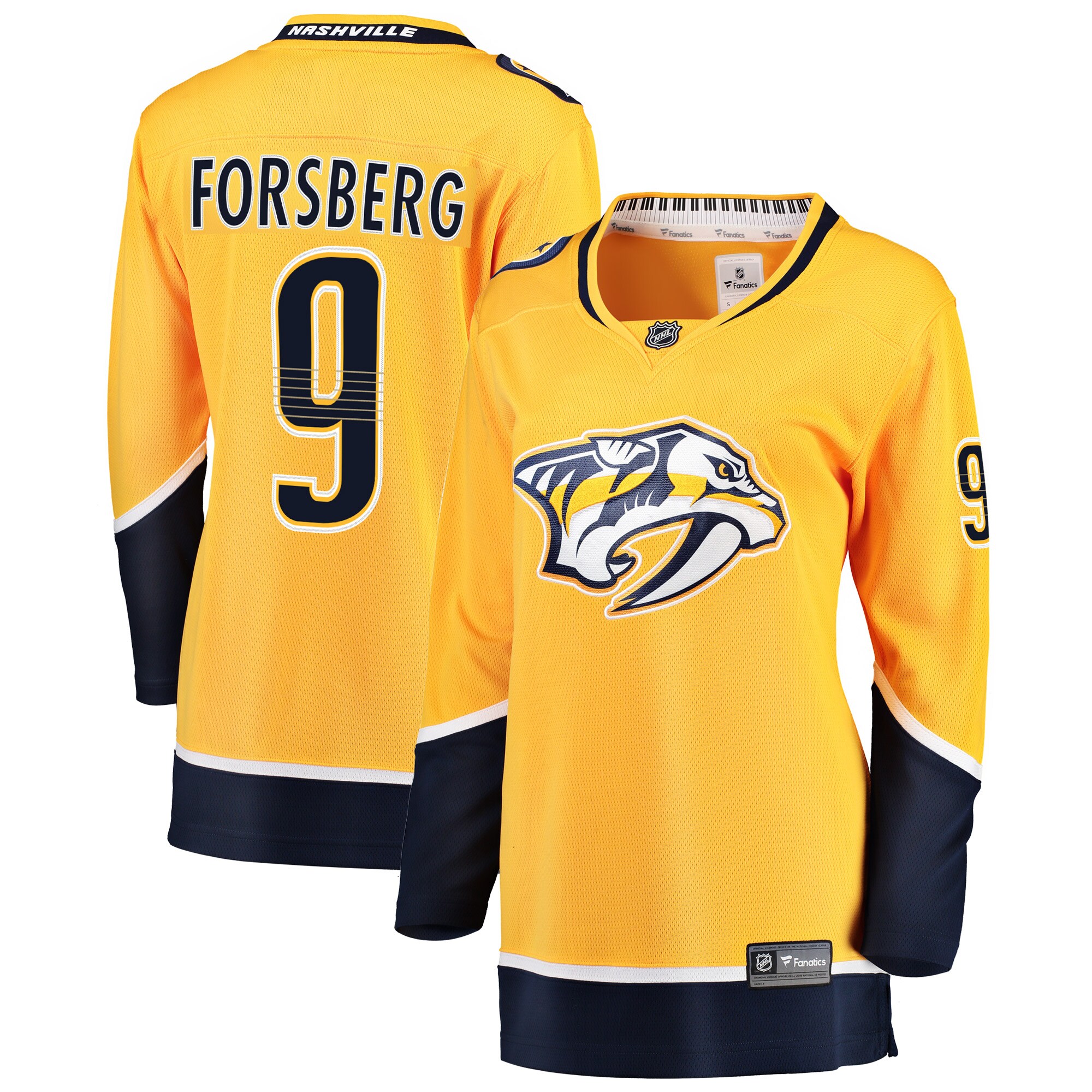 Filip Forsberg Nashville Predators Women's Premier Breakaway Player Jersey - Gold