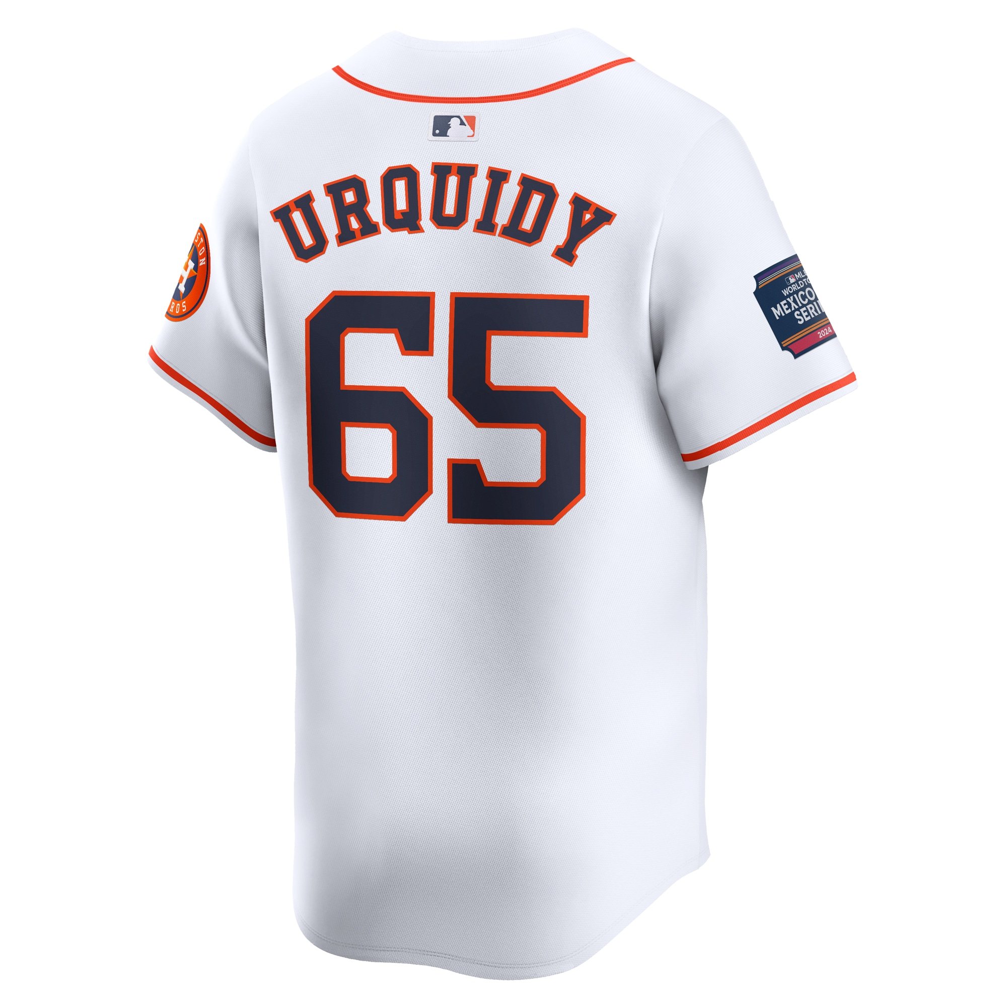 Men's Houston Astros Jose Urquidy  White 2024 MLB World Tour Mexico City Series Home Limited Player Jersey