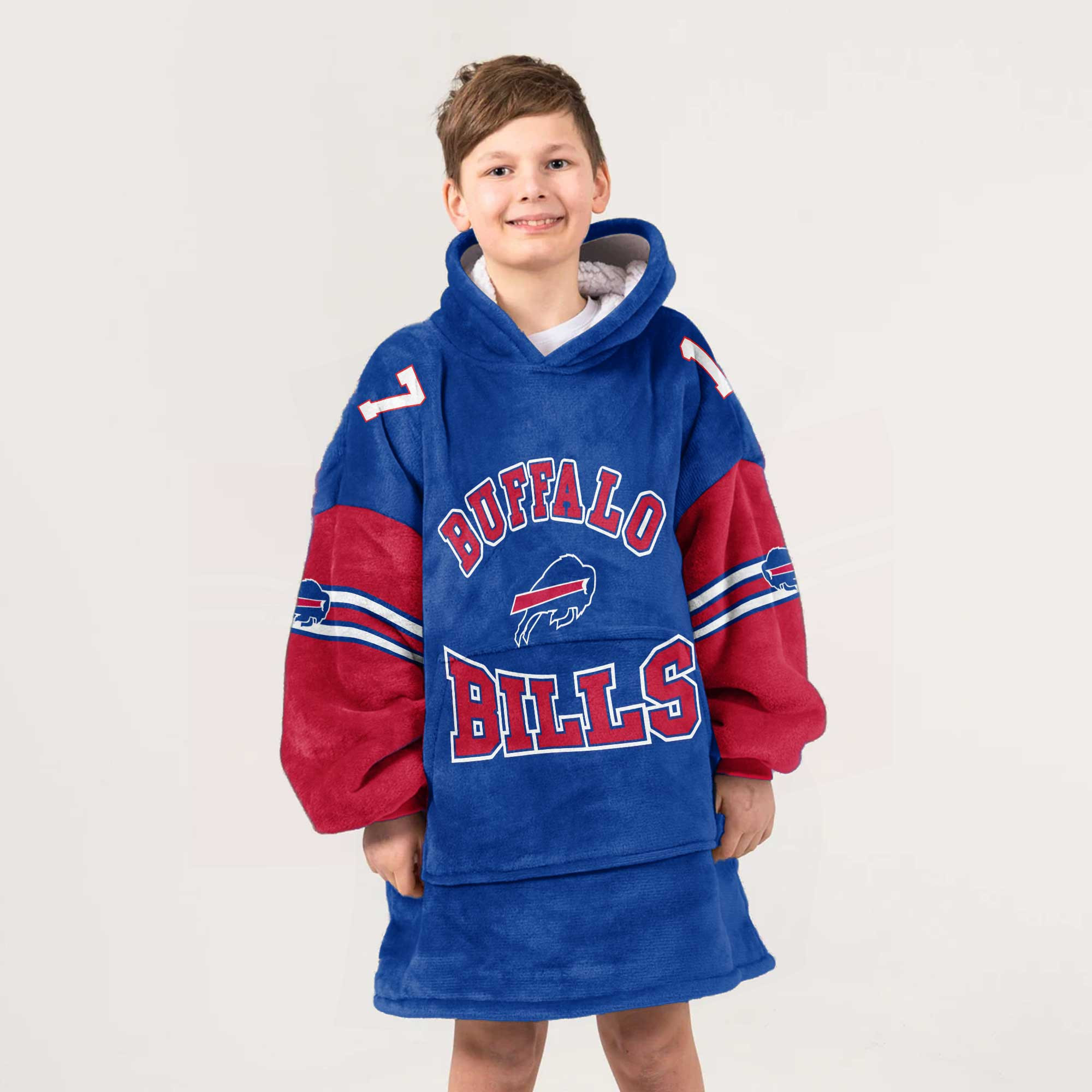 Kid J.A. 17 Buffalo Football Unisex Blanket Hoodie