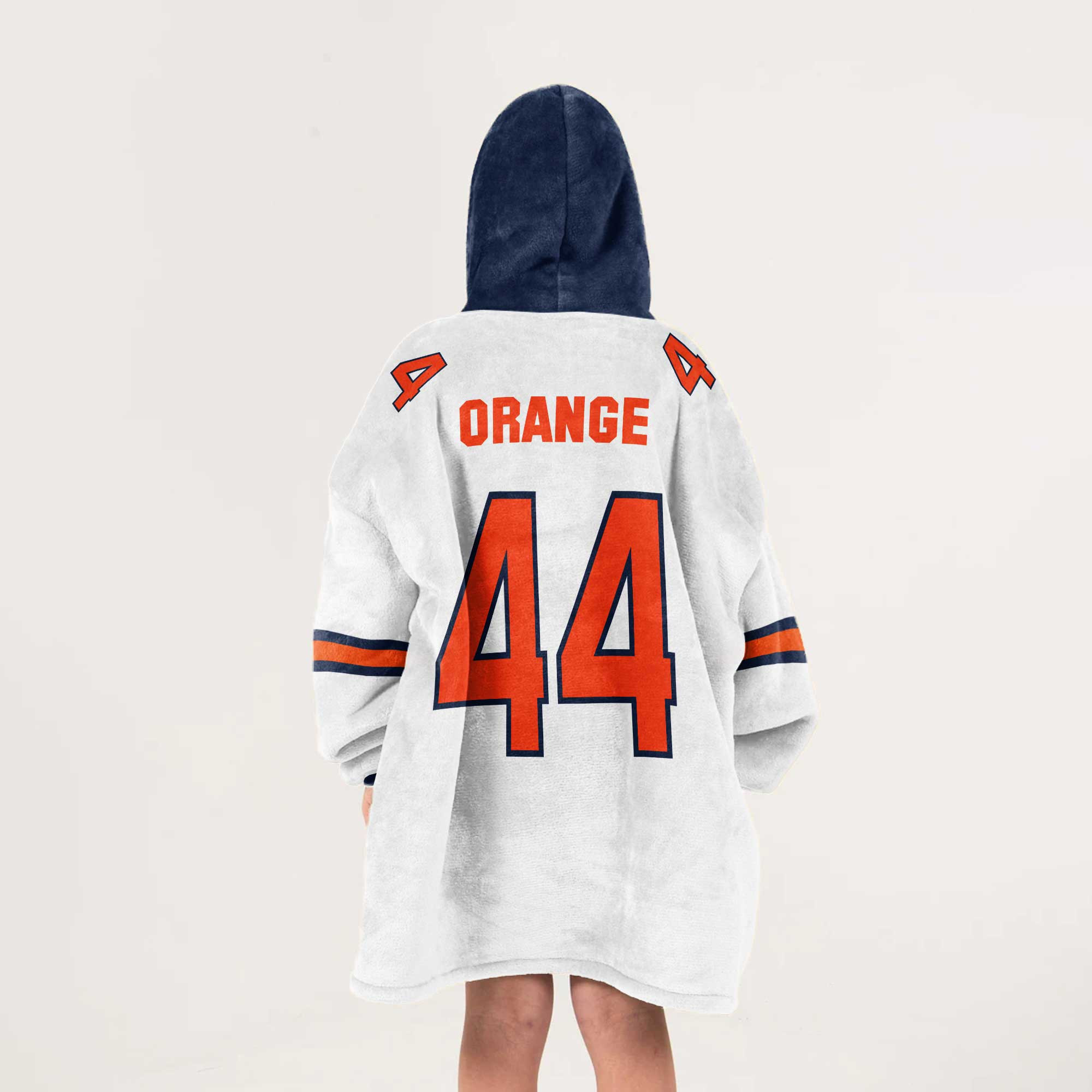 Kid #44 Navy Syracuse Football Unisex Blanket Hoodie