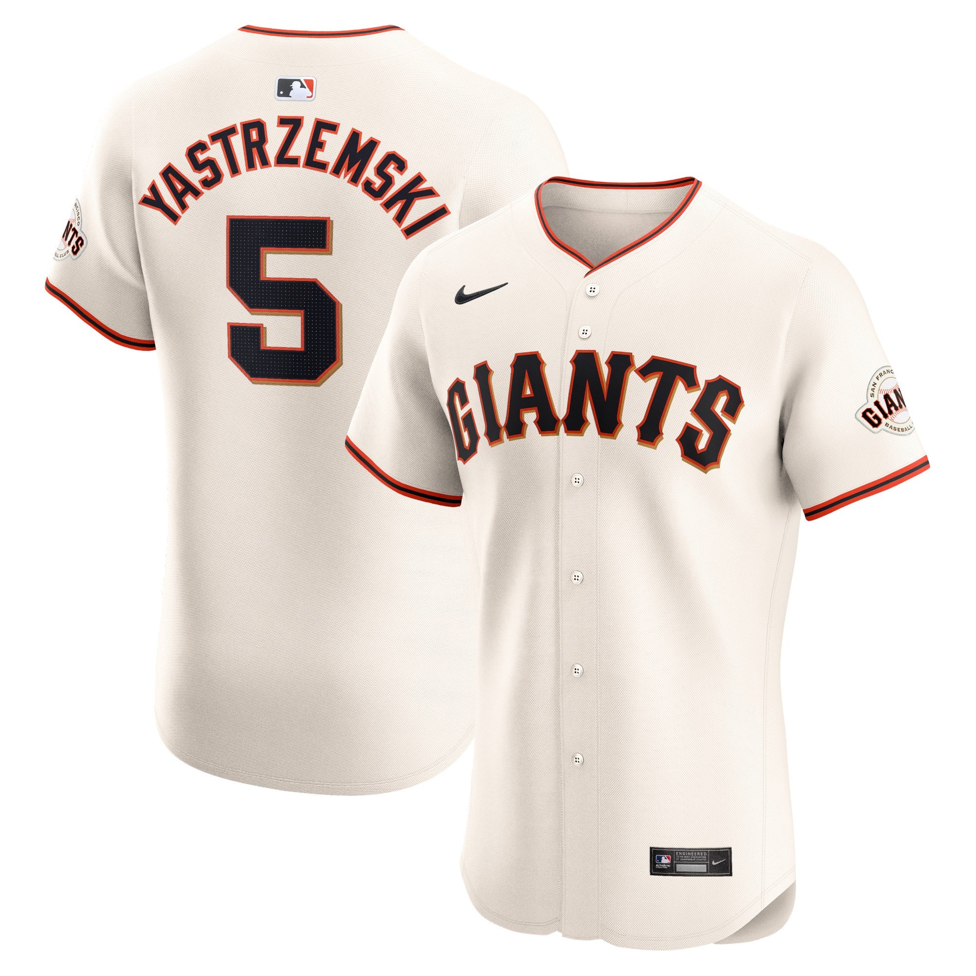 Men's San Francisco Giants Mike Yastrzemski  Cream Home Elite Player Jersey