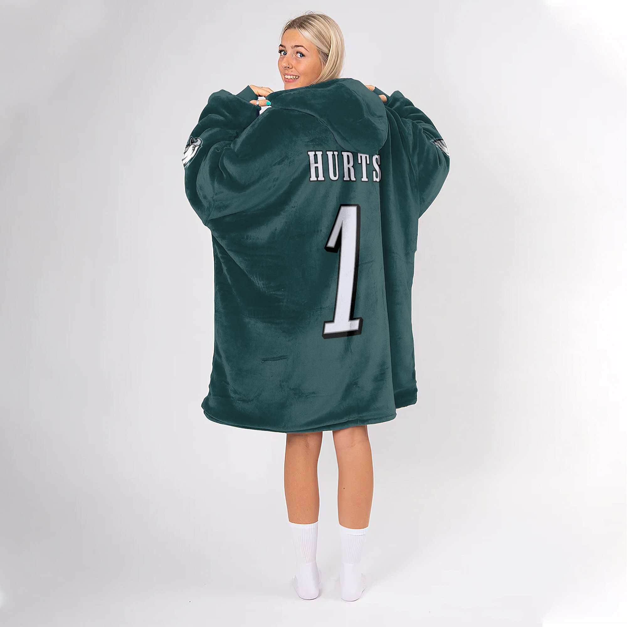 Adult 1 Philadelphia Football Unisex Blanket Hoodie