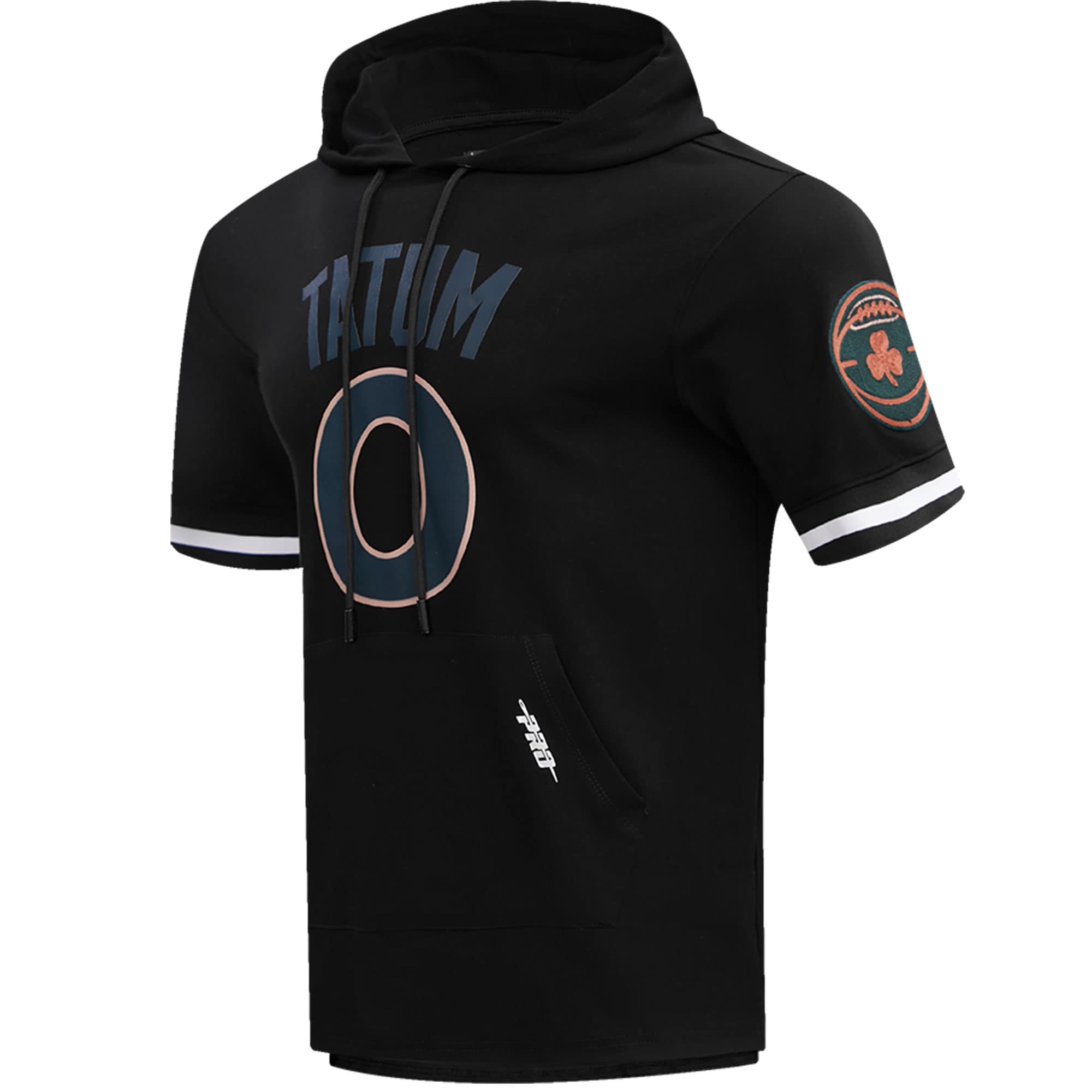 Men's Boston Celtics Jayson Tatum Pro Standard Black 2023/24 City Edition Name & Number Short Sleeve Pullover Hoodie