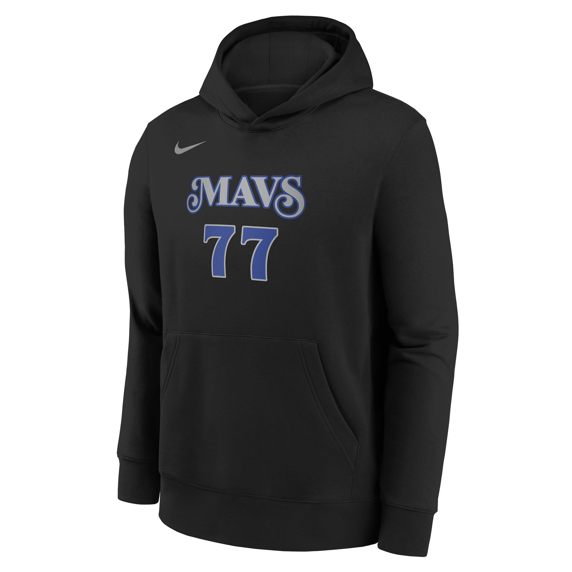 Youth Dallas Mavericks Luka Dončić  Black 2023/24 City Edition Name & Number Pullover Hoodie