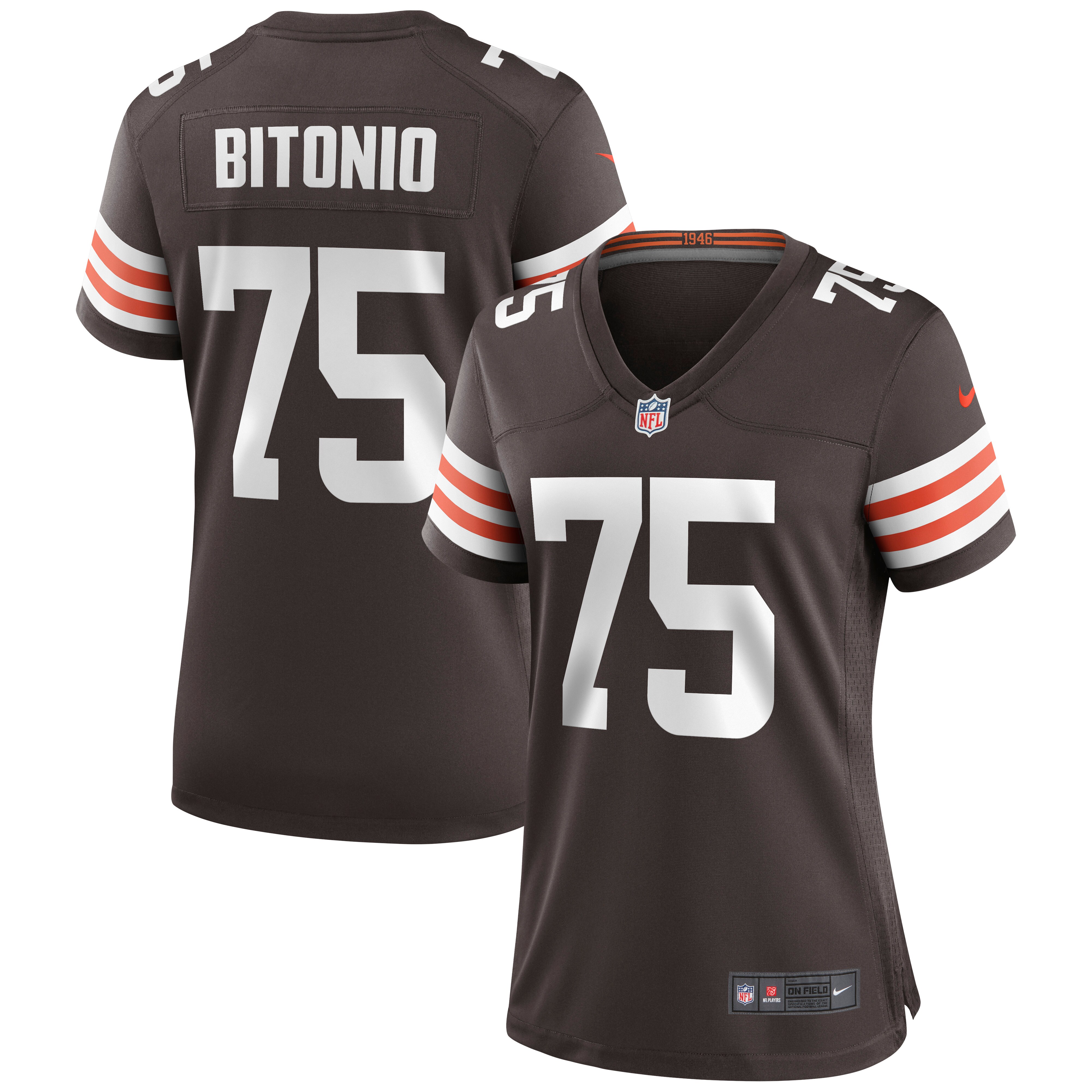 Joel Bitonio Cleveland Browns Women's Game Jersey - Brown