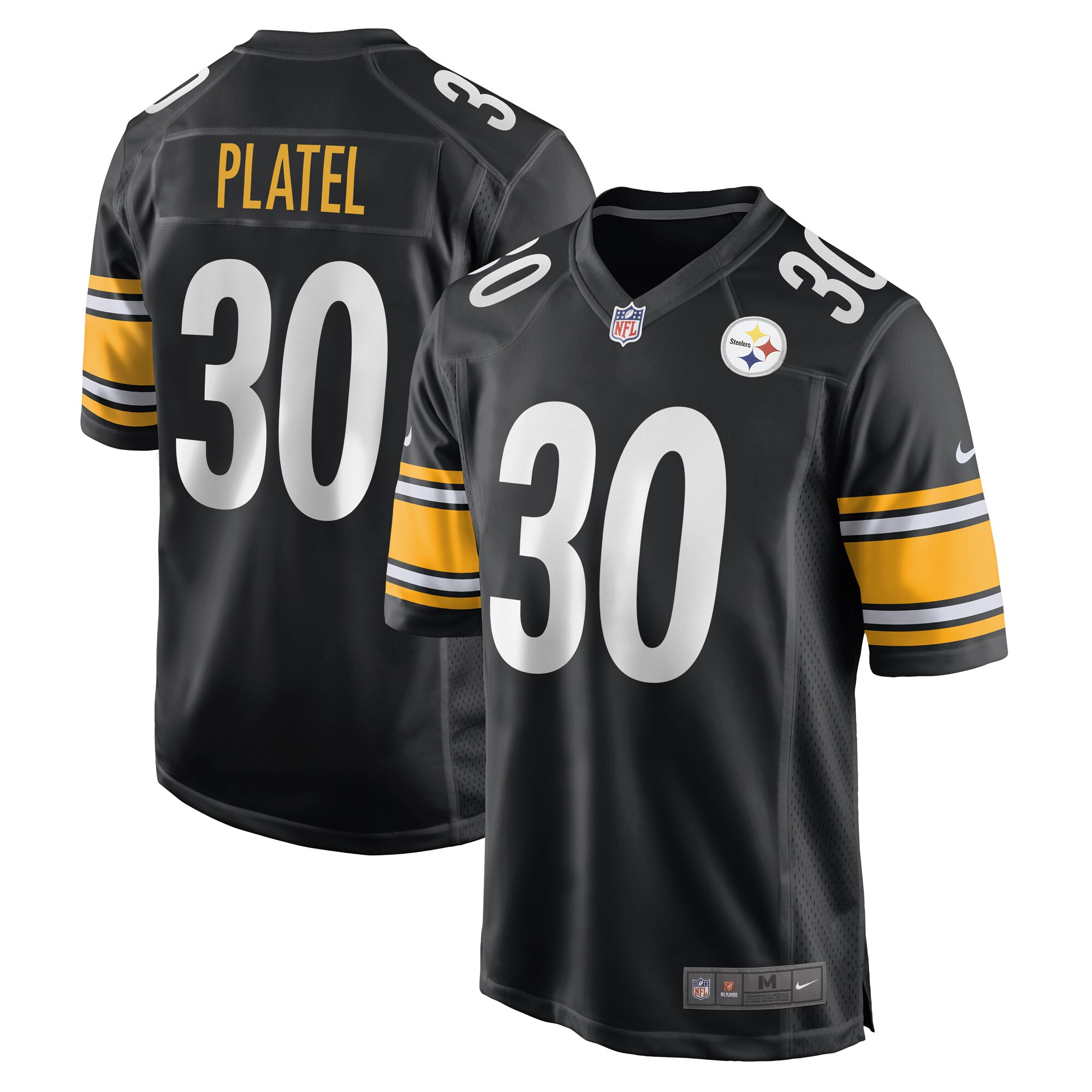 Carlins Platel Pittsburgh Steelers  Game Player Jersey - Black