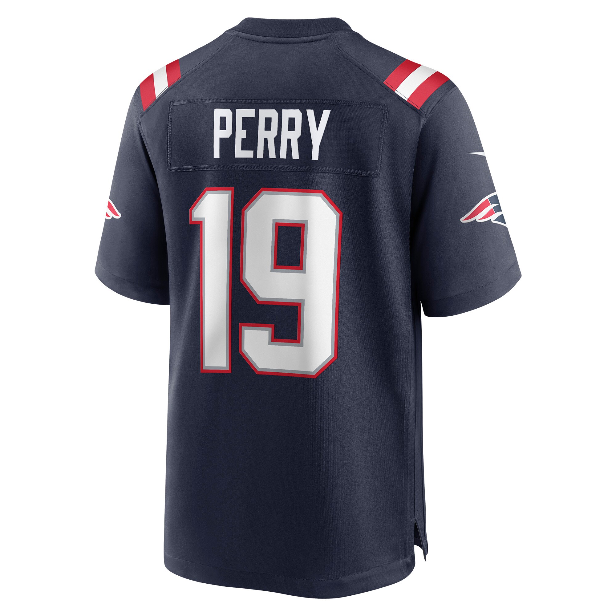 Malcolm Perry New England Patriots  Game Player Jersey - Navy