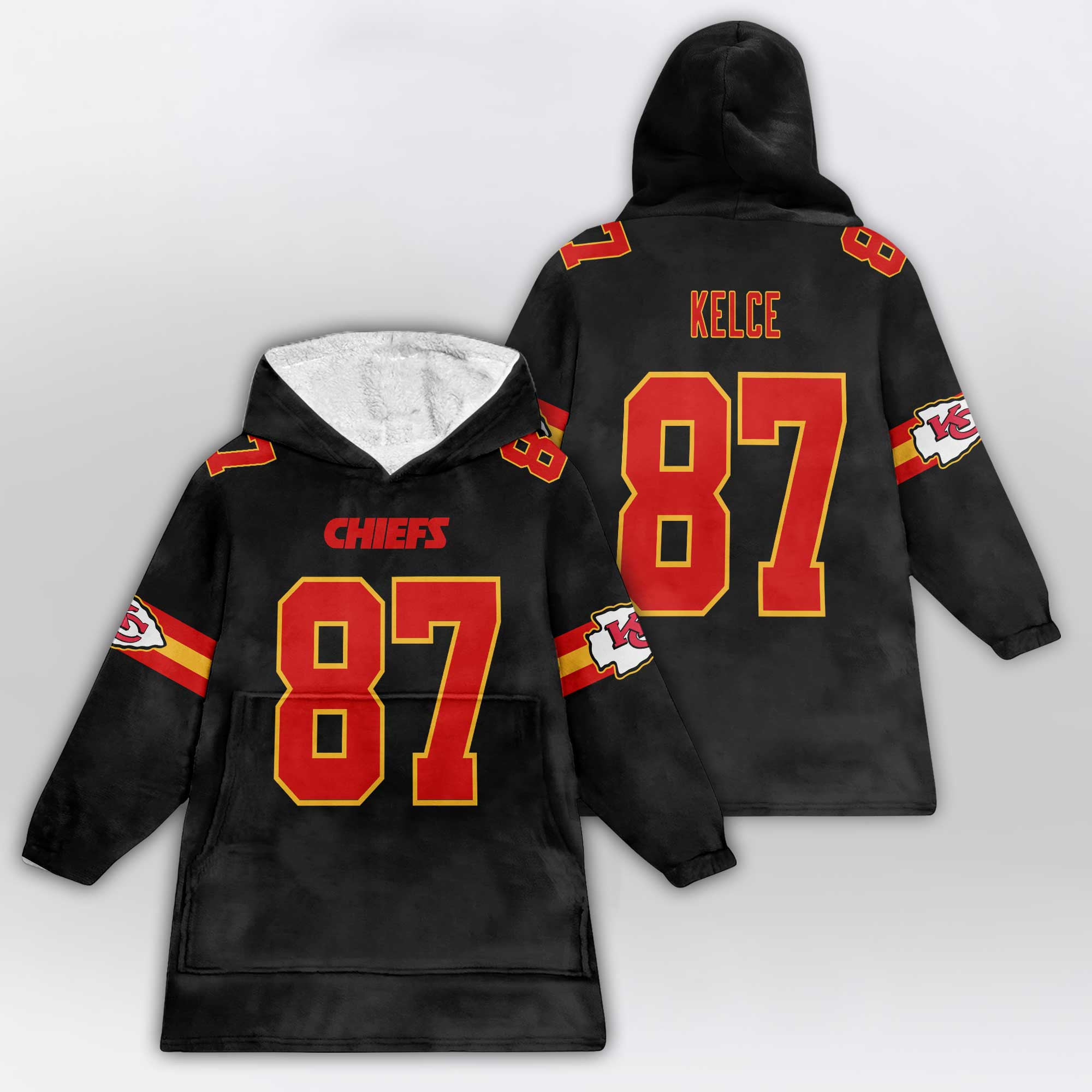 Kid 87 Kansas City Football Unisex Blanket Hoodie