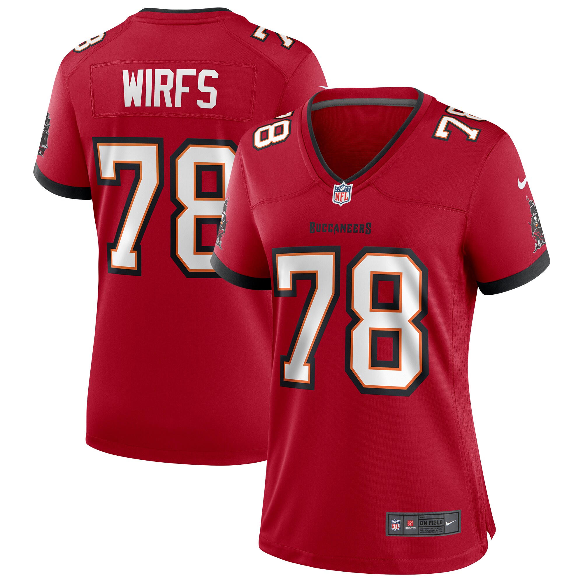 Tristan Wirfs Tampa Bay Buccaneers  Women's Game Jersey - Red