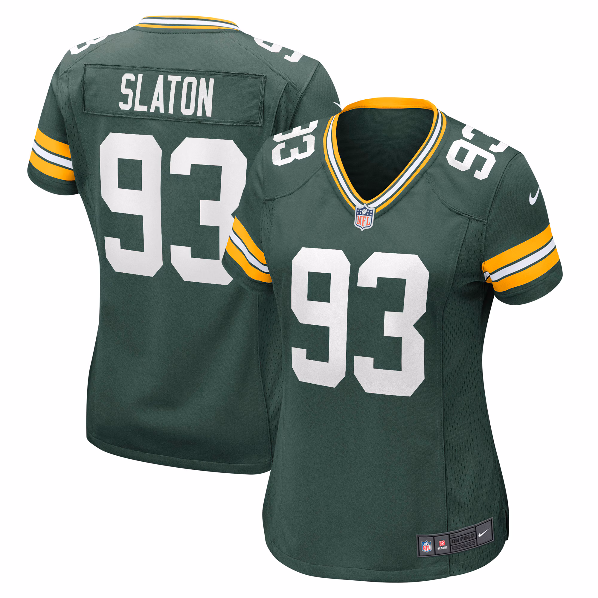 T.J. Slaton Green Bay Packers Women's Game Jersey - Green
