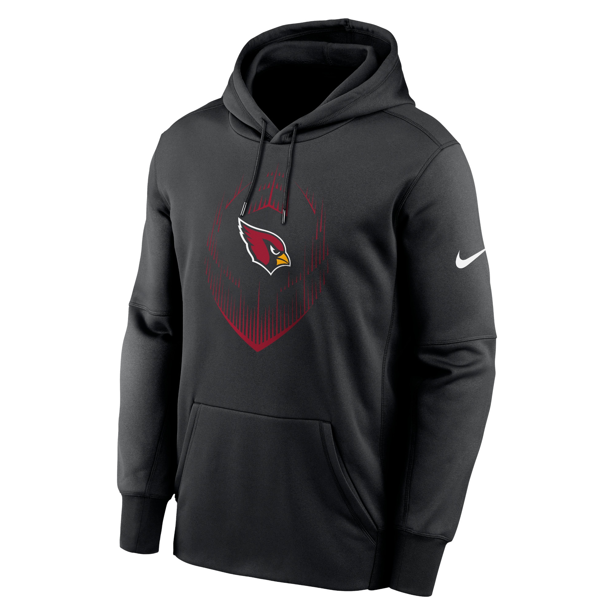 Arizona Cardinals Icon Performance Pullover Hoodie - Black