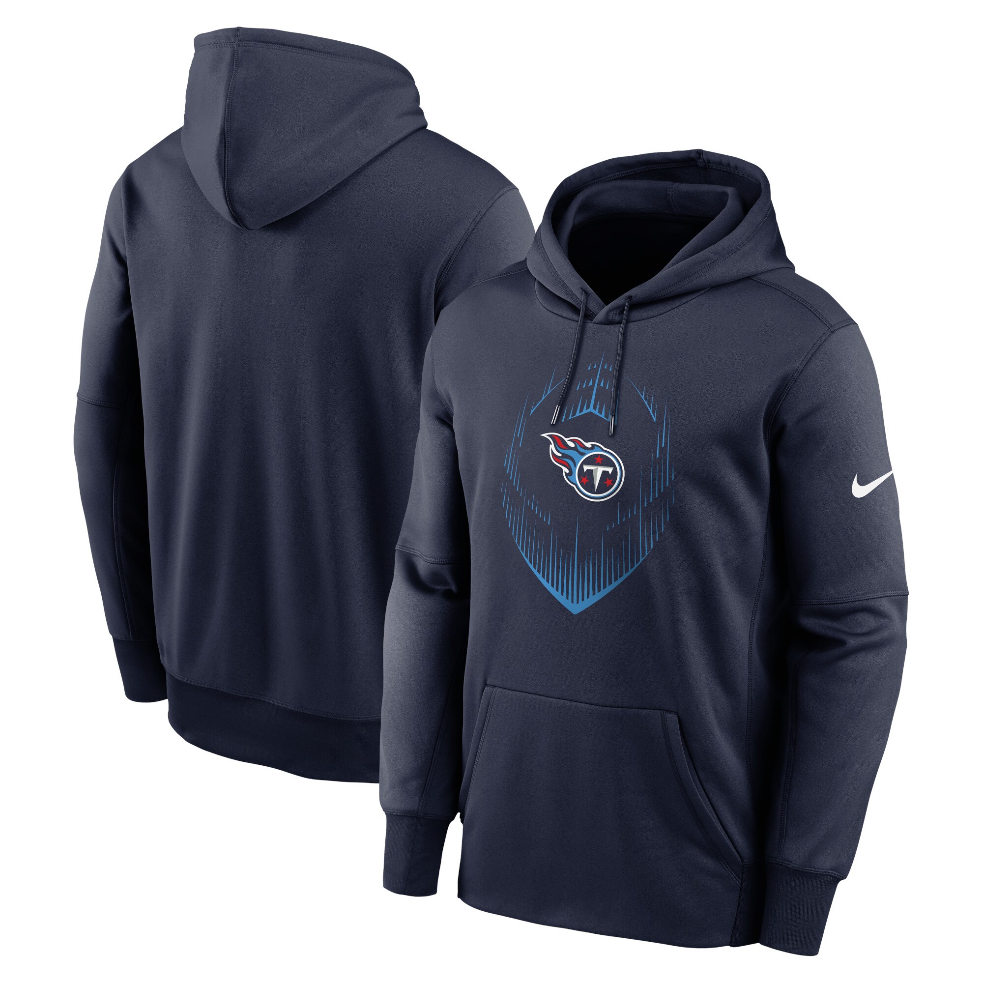 Tennessee Titans Icon Performance Pullover Hoodie - Navy