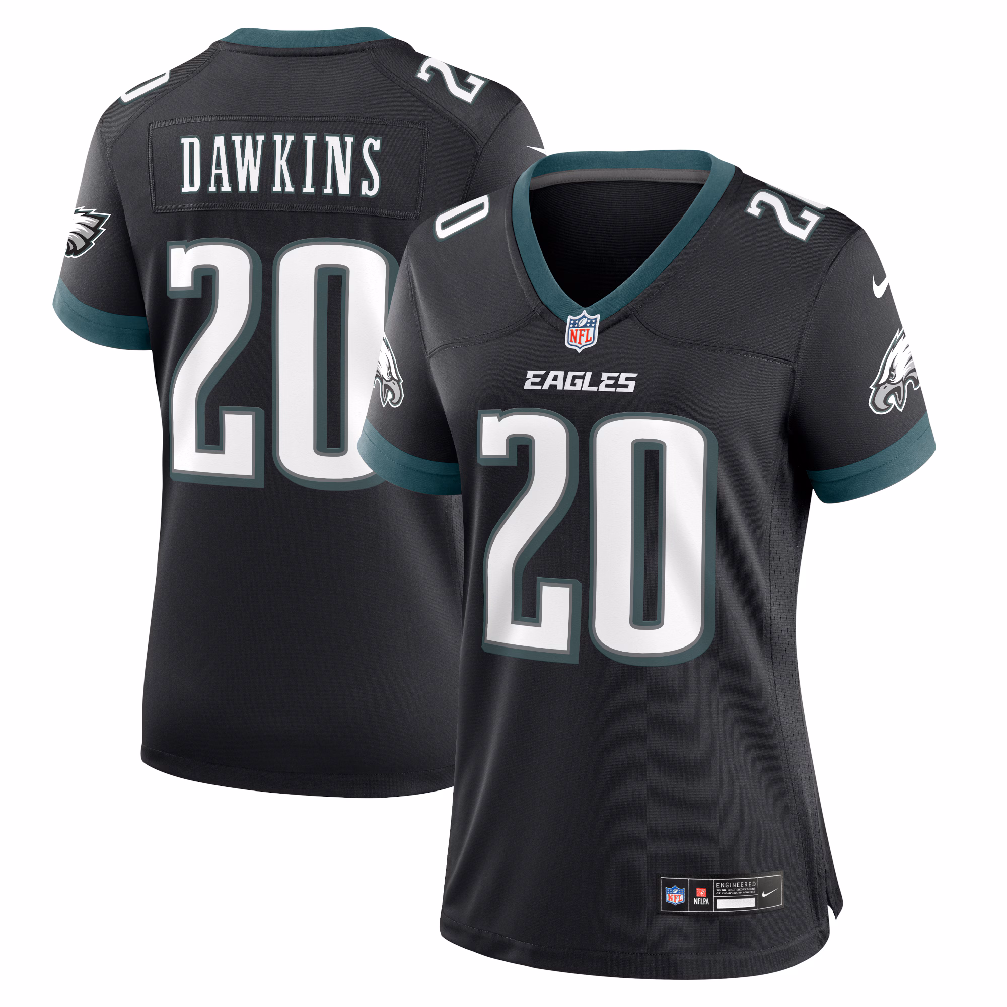 Brian Dawkins Philadelphia Eagles Women's Alternate Game Jersey - Black
