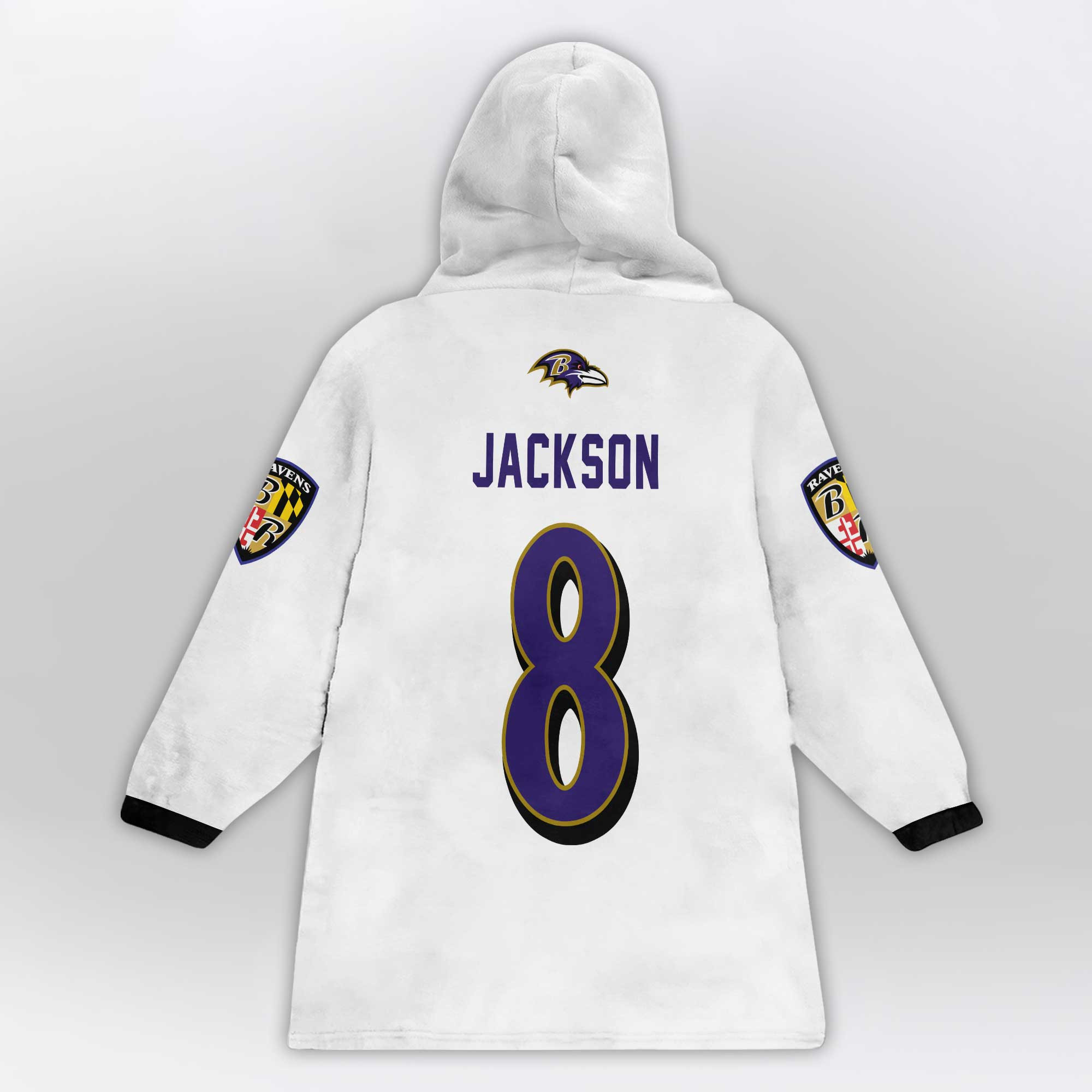 Kid 8 Baltimore Football Unisex Blanket Hoodie