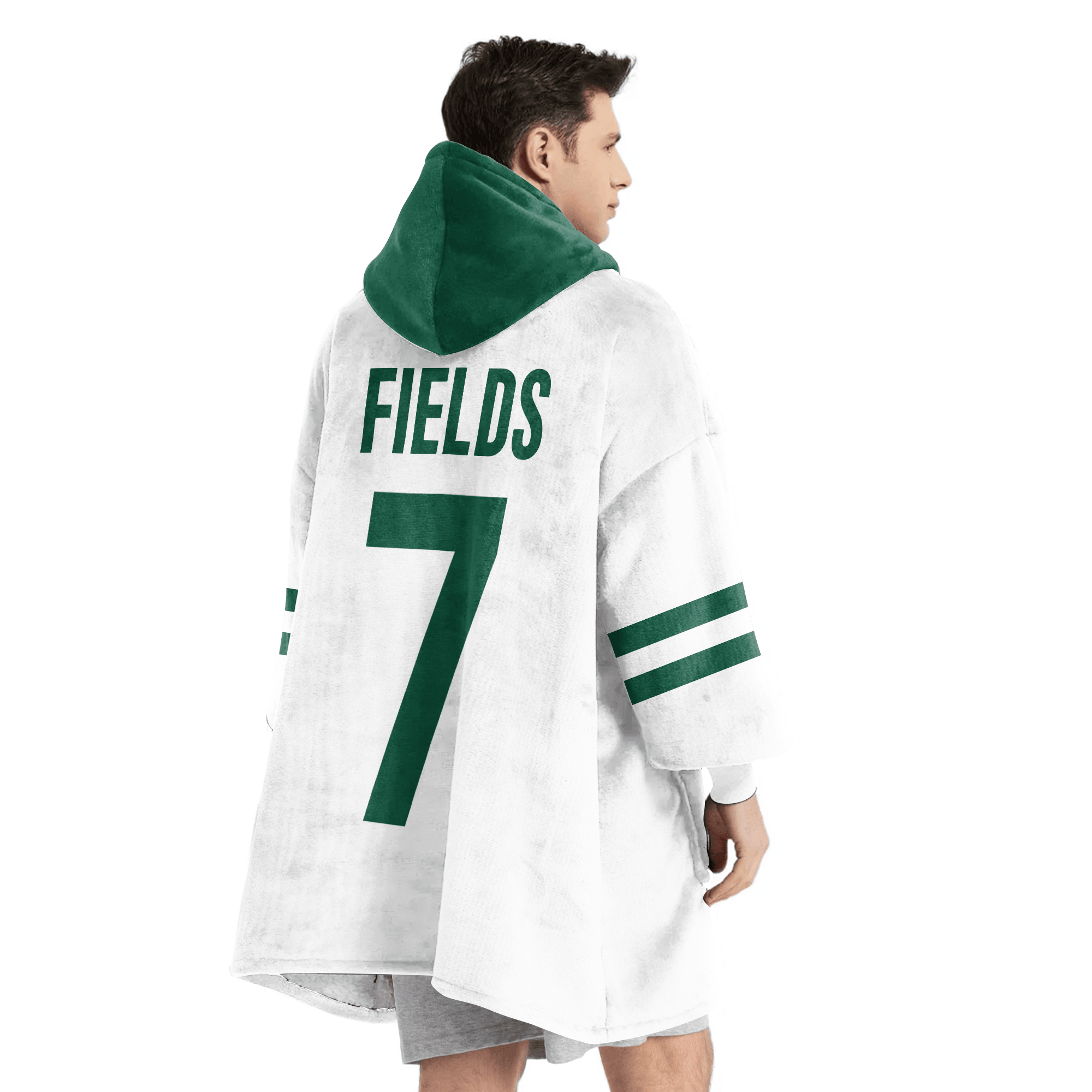 Adult J.F 7 New York J Football Unisex Blanket Hoodie