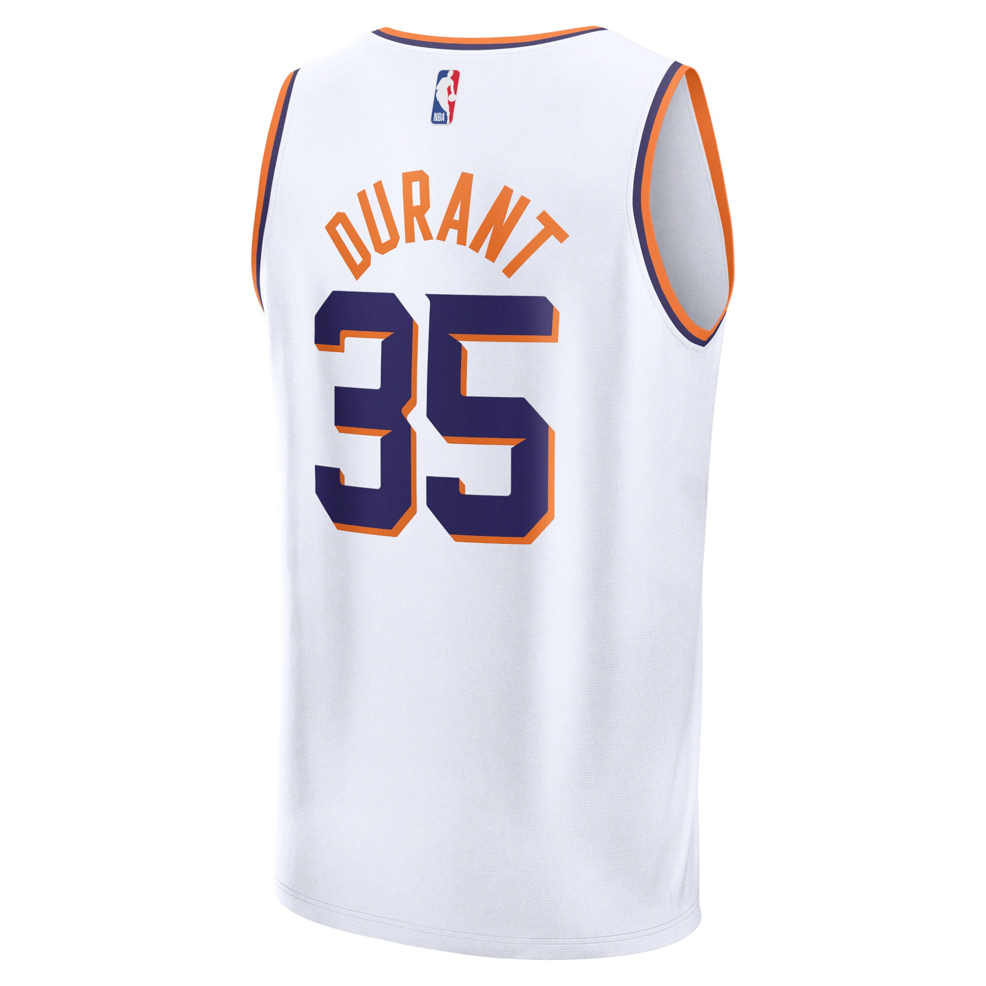 Men's Phoenix Suns Kevin Durant  White 2023/24 Fast Break Replica Jersey - Association Edition